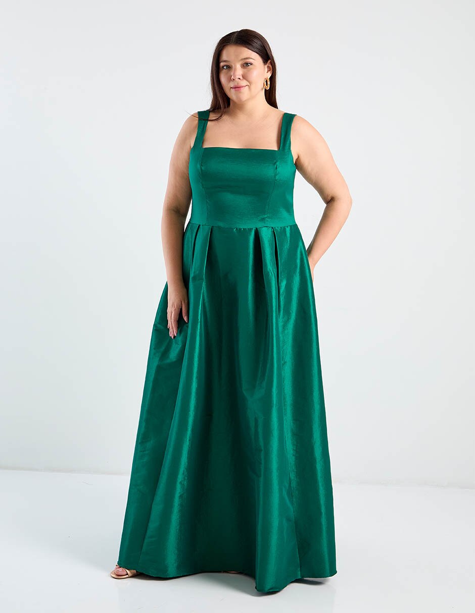 Vestido maxi de fiesta The Pattern escote cuadrado