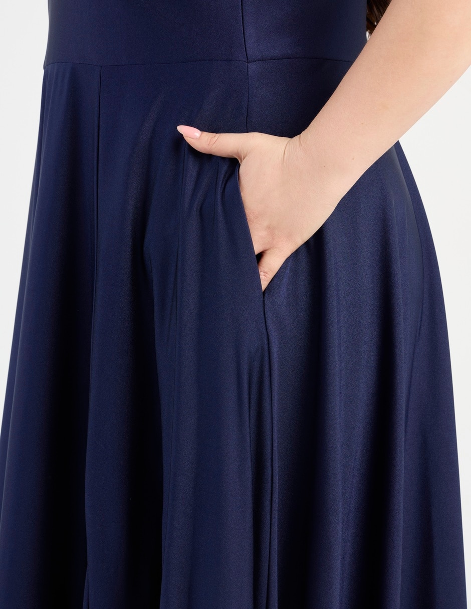 Vestido maxi de fiesta escote V 10