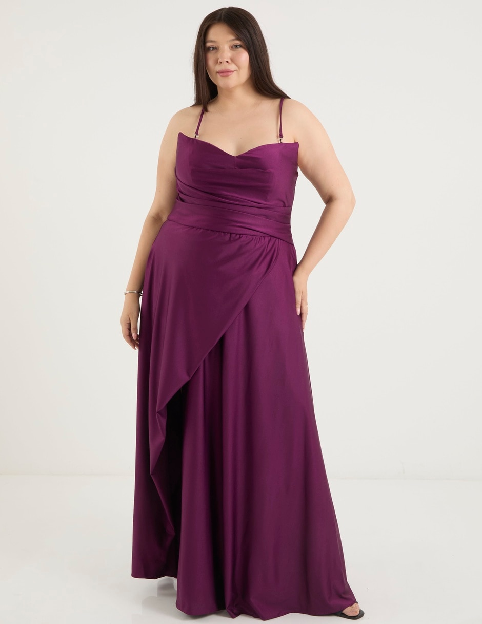 Vestido maxi de fiesta espalda cruzada 3