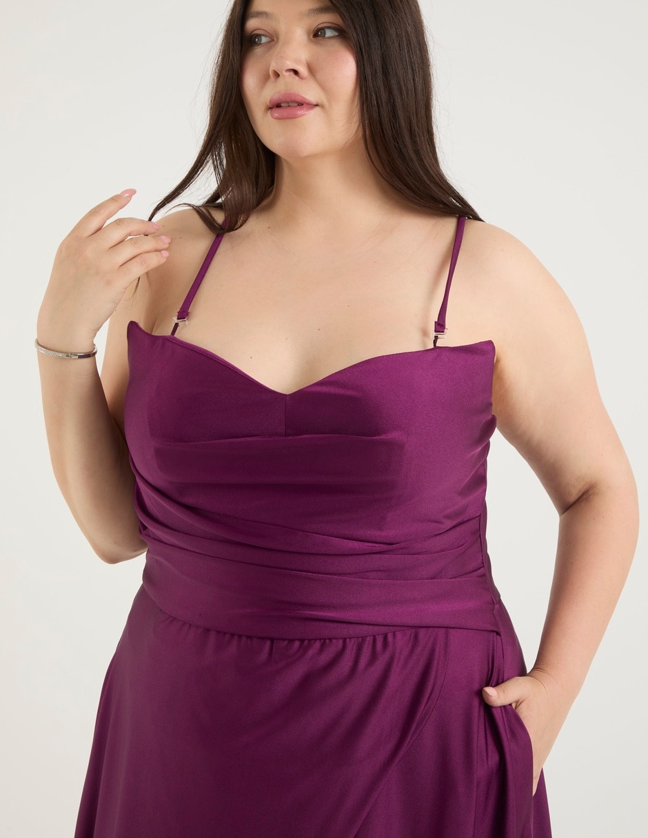 Vestido maxi de fiesta espalda cruzada 6