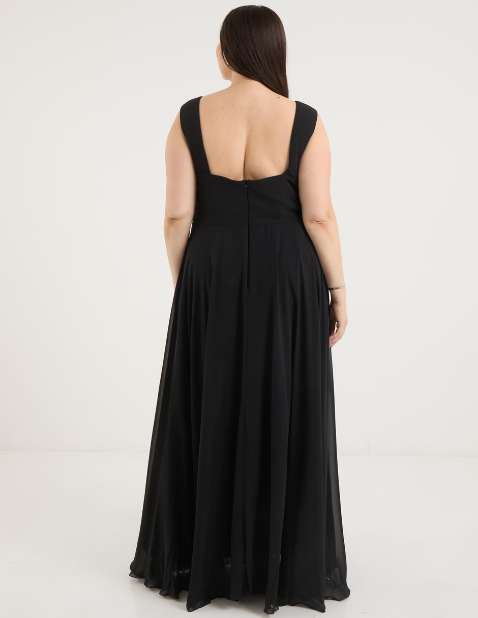 Vestido maxi de fiesta escote V 2