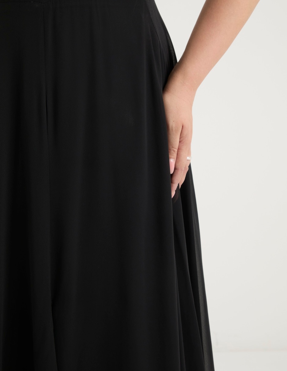 Vestido maxi de fiesta escote V 5