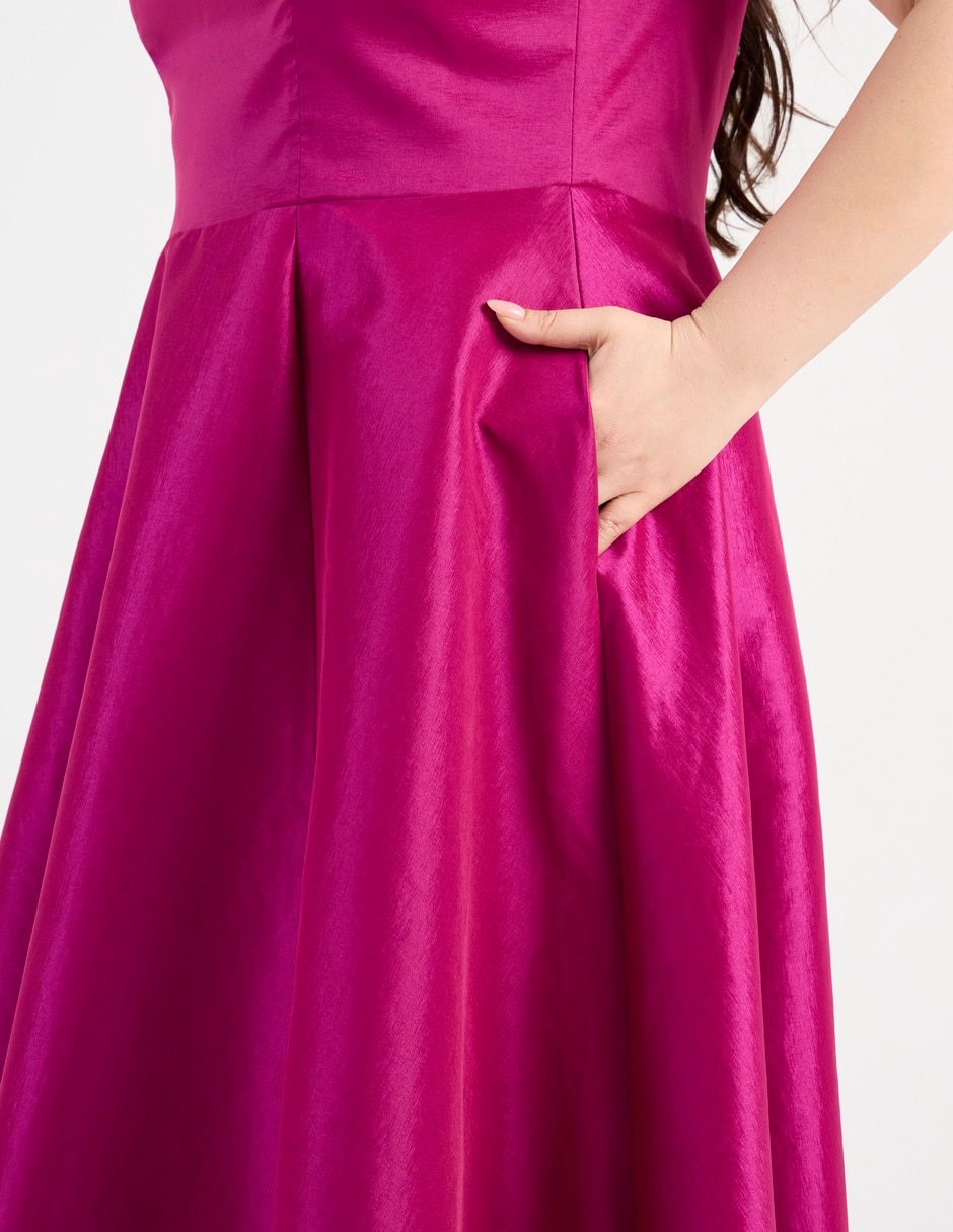 Vestido maxi de fiesta escote bardot 10