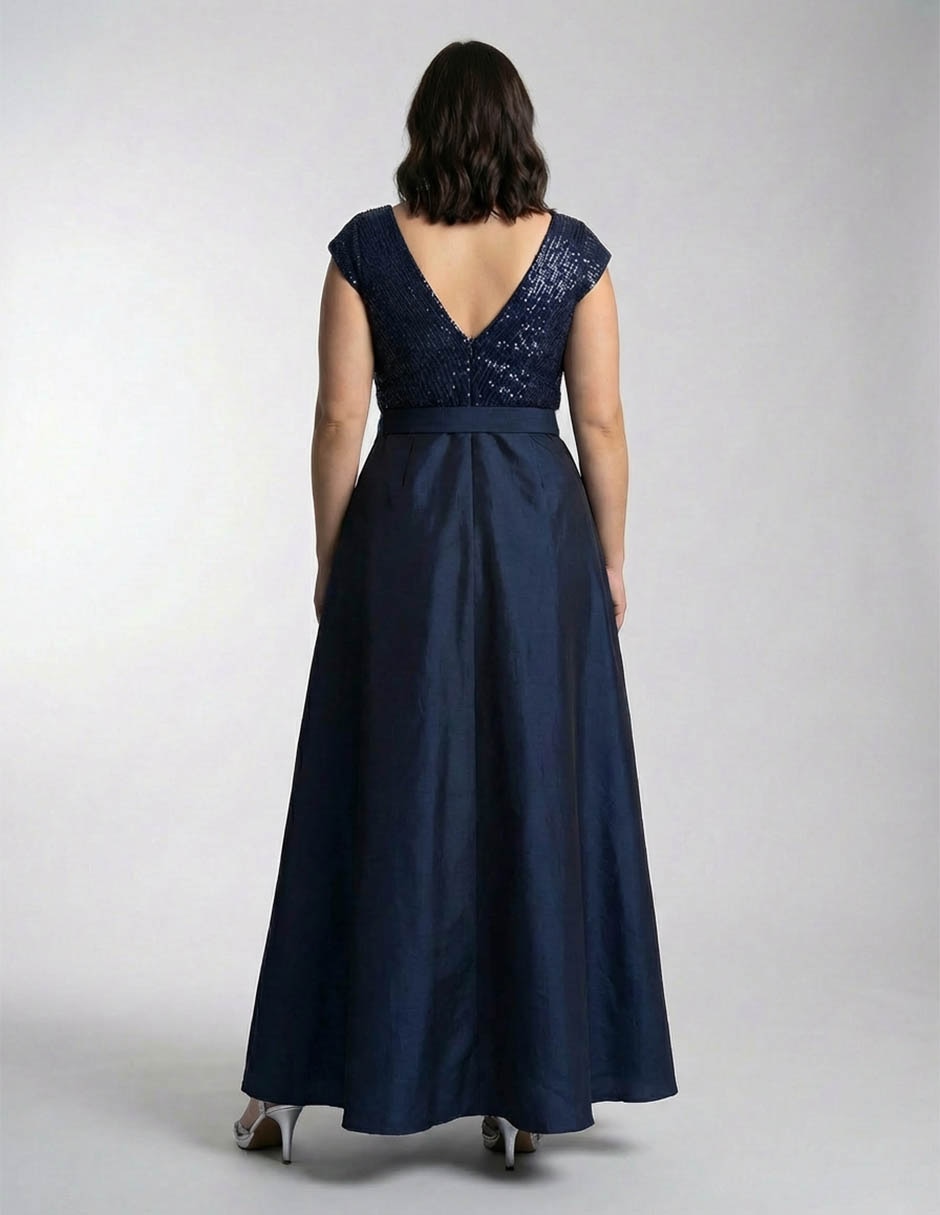 Vestido maxi de fiesta Ema Valdemossa Curvy escote V