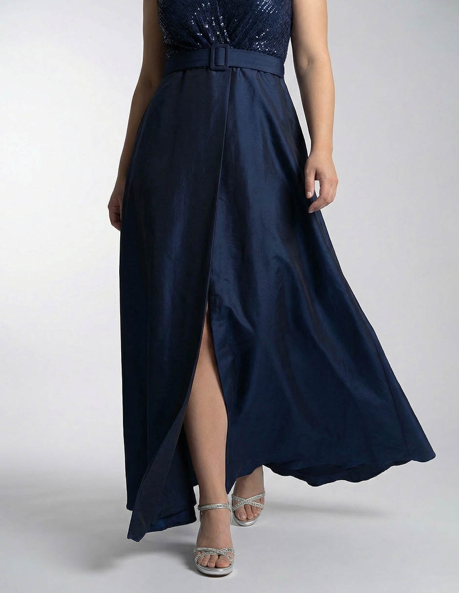 Vestido maxi de fiesta Ema Valdemossa Curvy escote V
