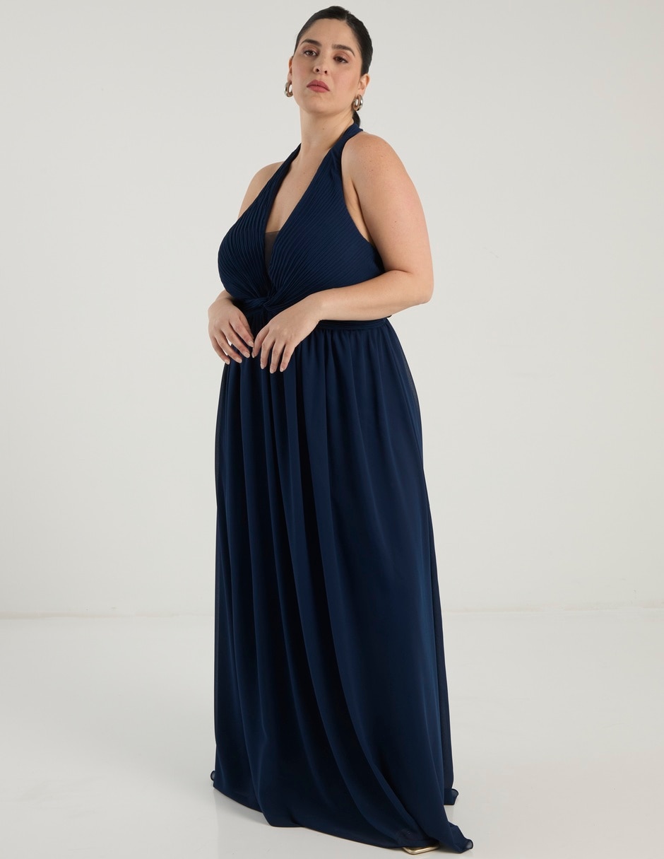 Vestido maxi de fiesta escote profundo 7