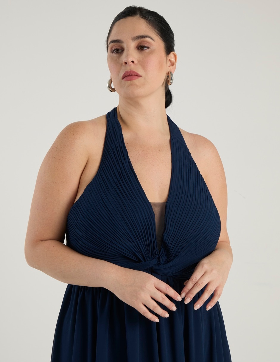 Vestido maxi de fiesta escote profundo 9