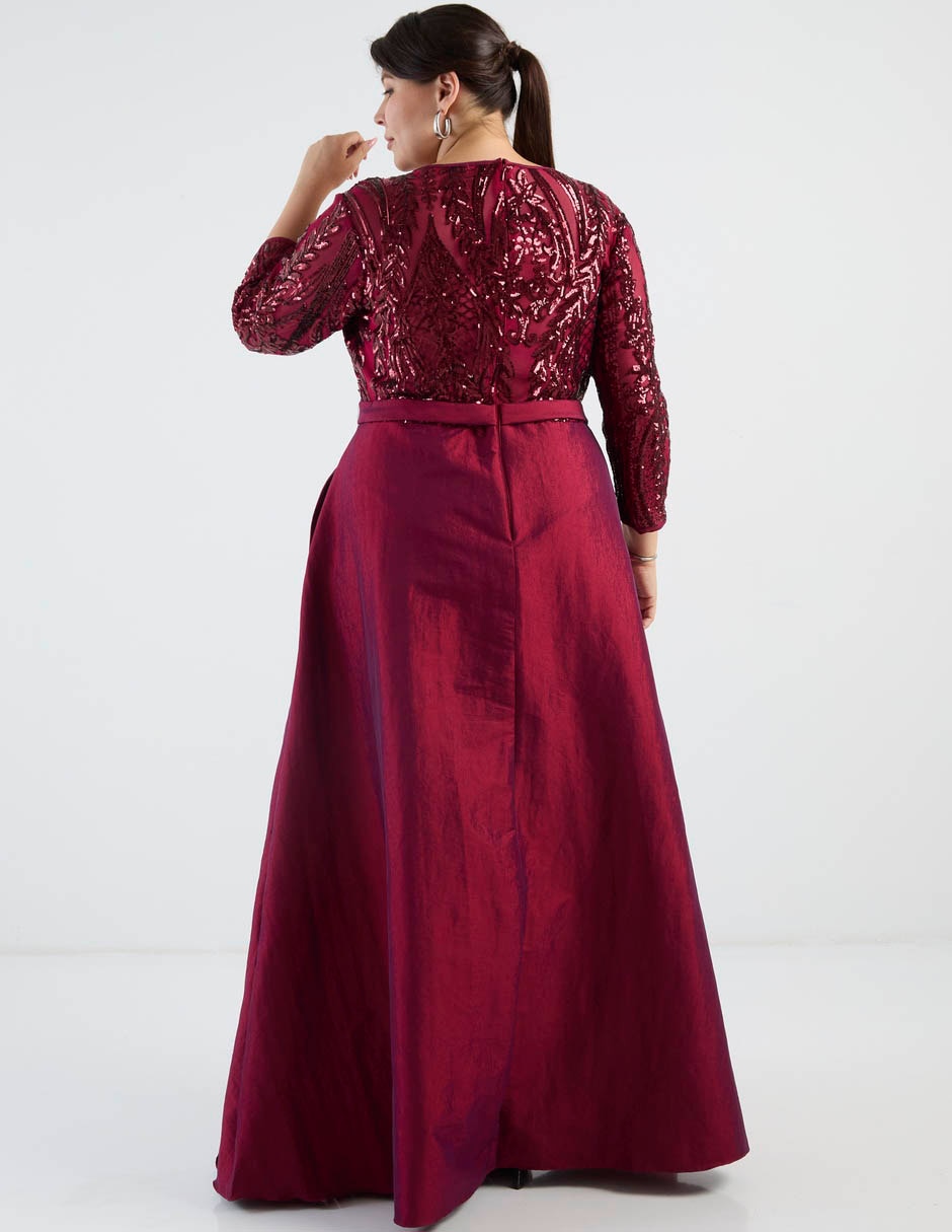 Vestido maxi de fiesta escote V 2