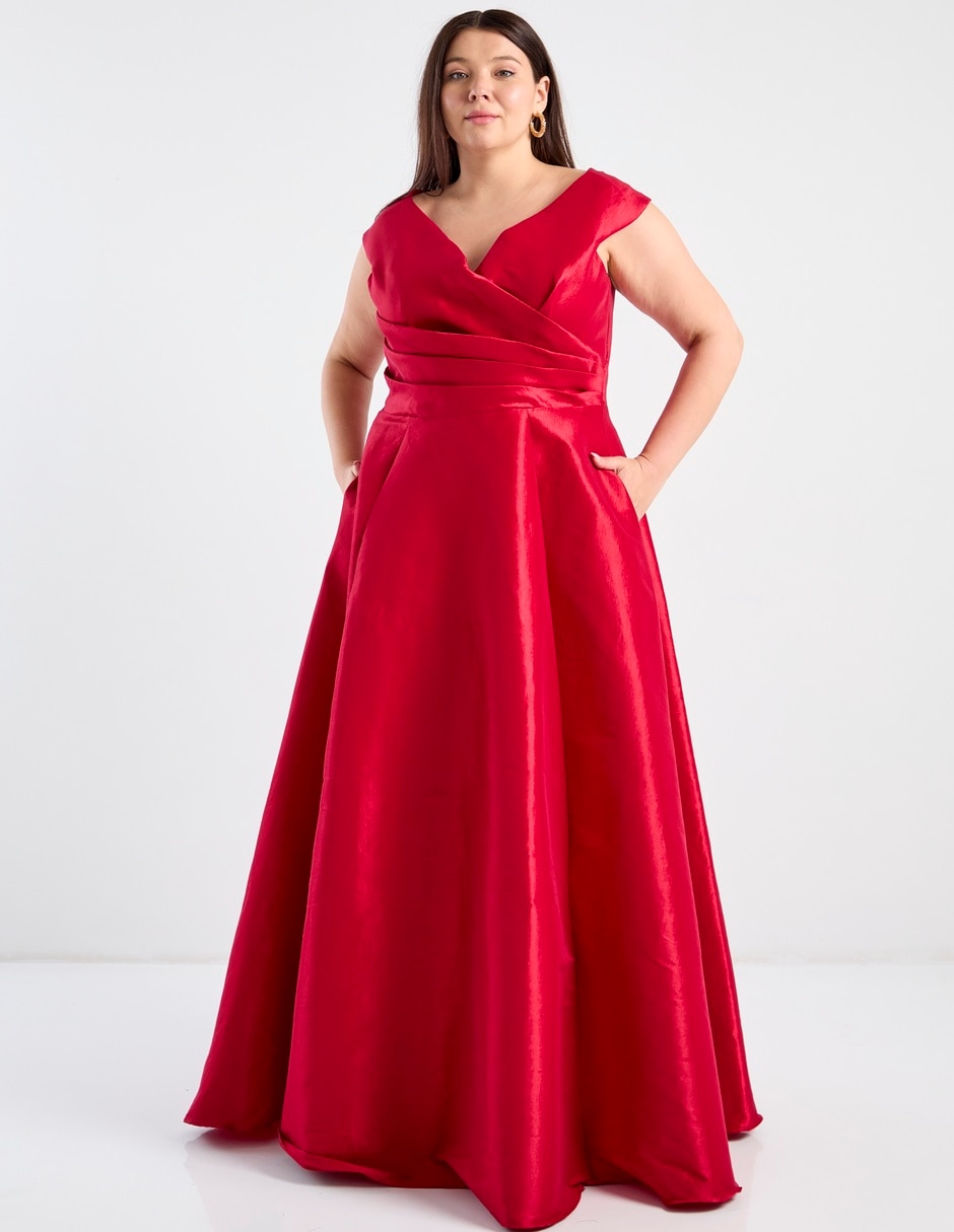 Vestido maxi de fiesta escote V 2