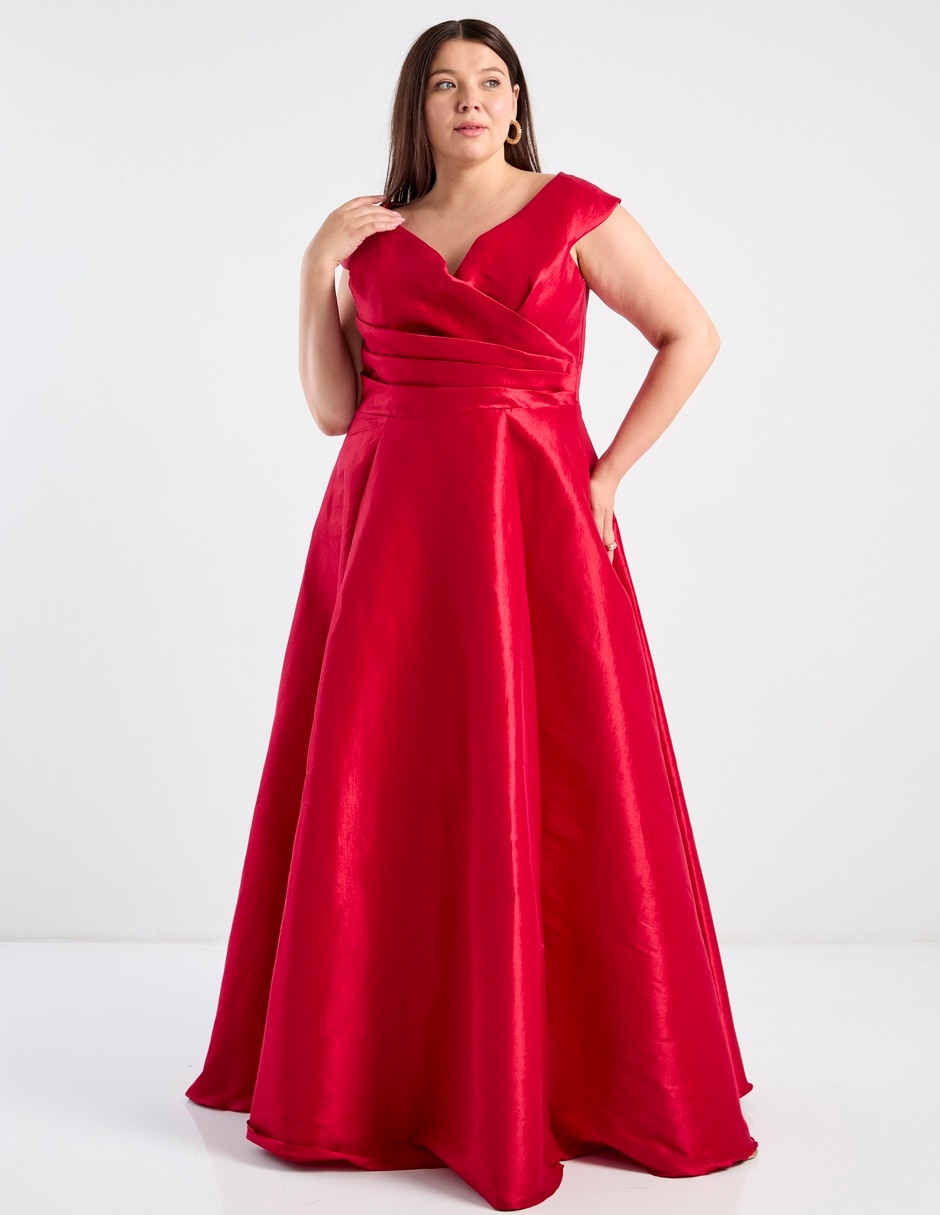 Vestido maxi de fiesta escote V 3
