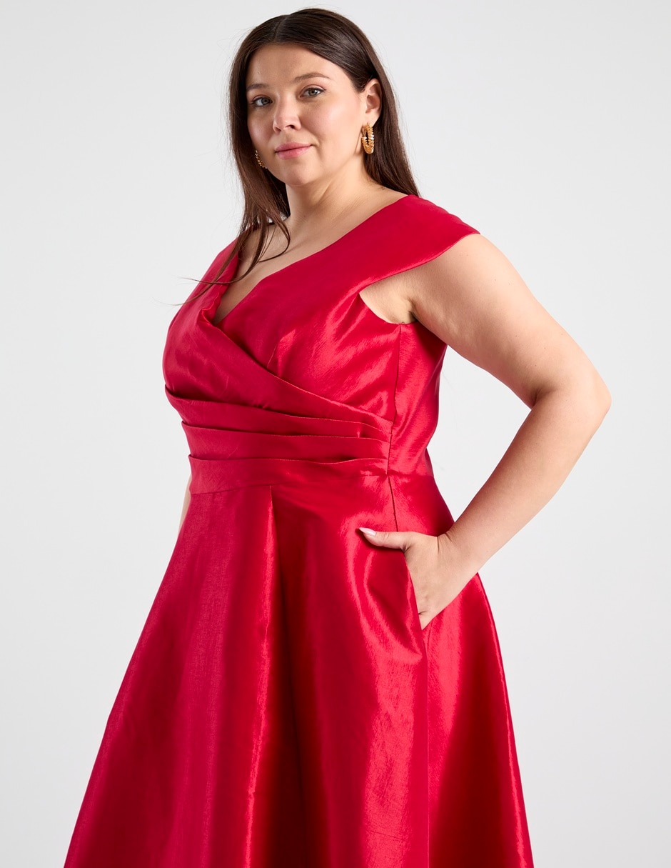 Vestido maxi de fiesta escote V 4
