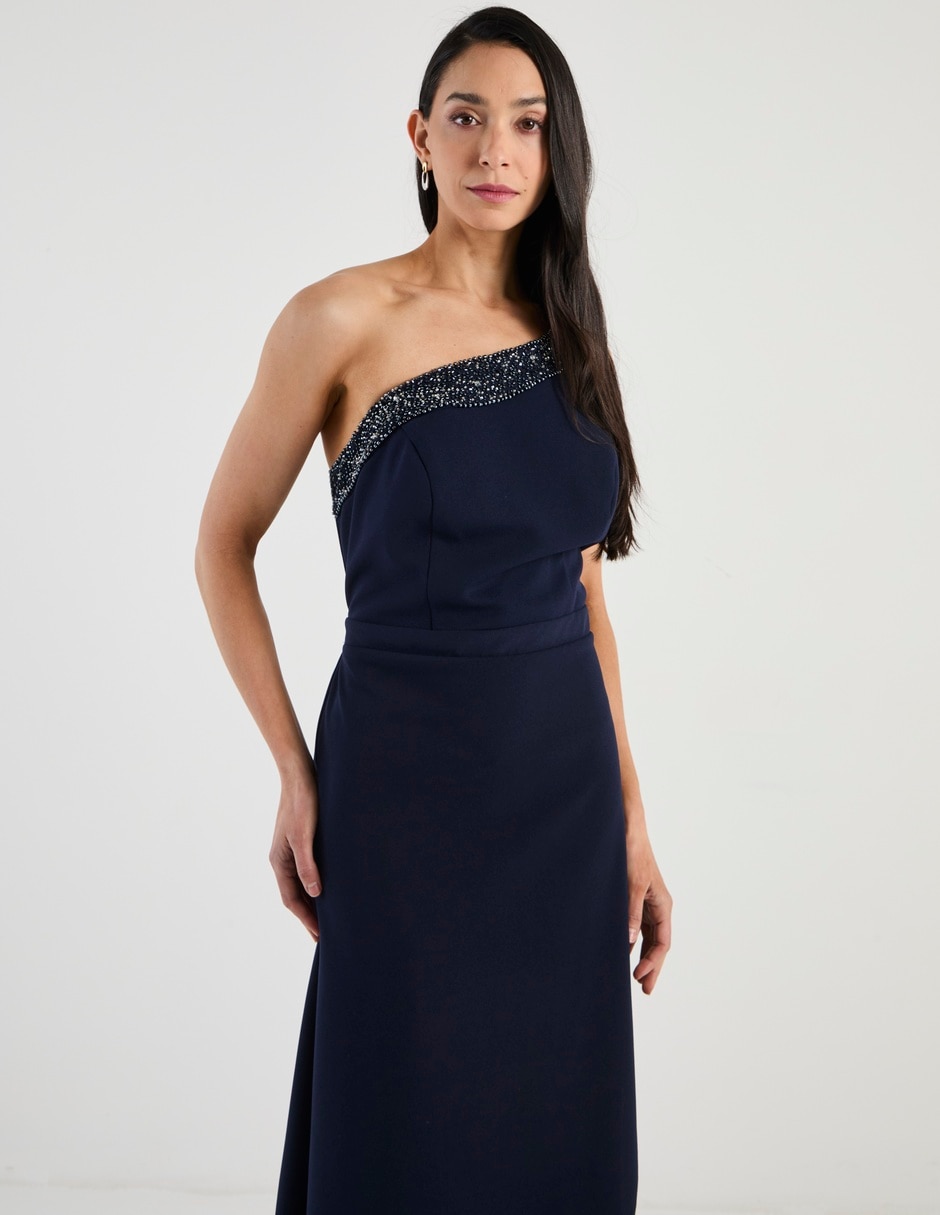 Vestido maxi de fiesta escote Pronunciado