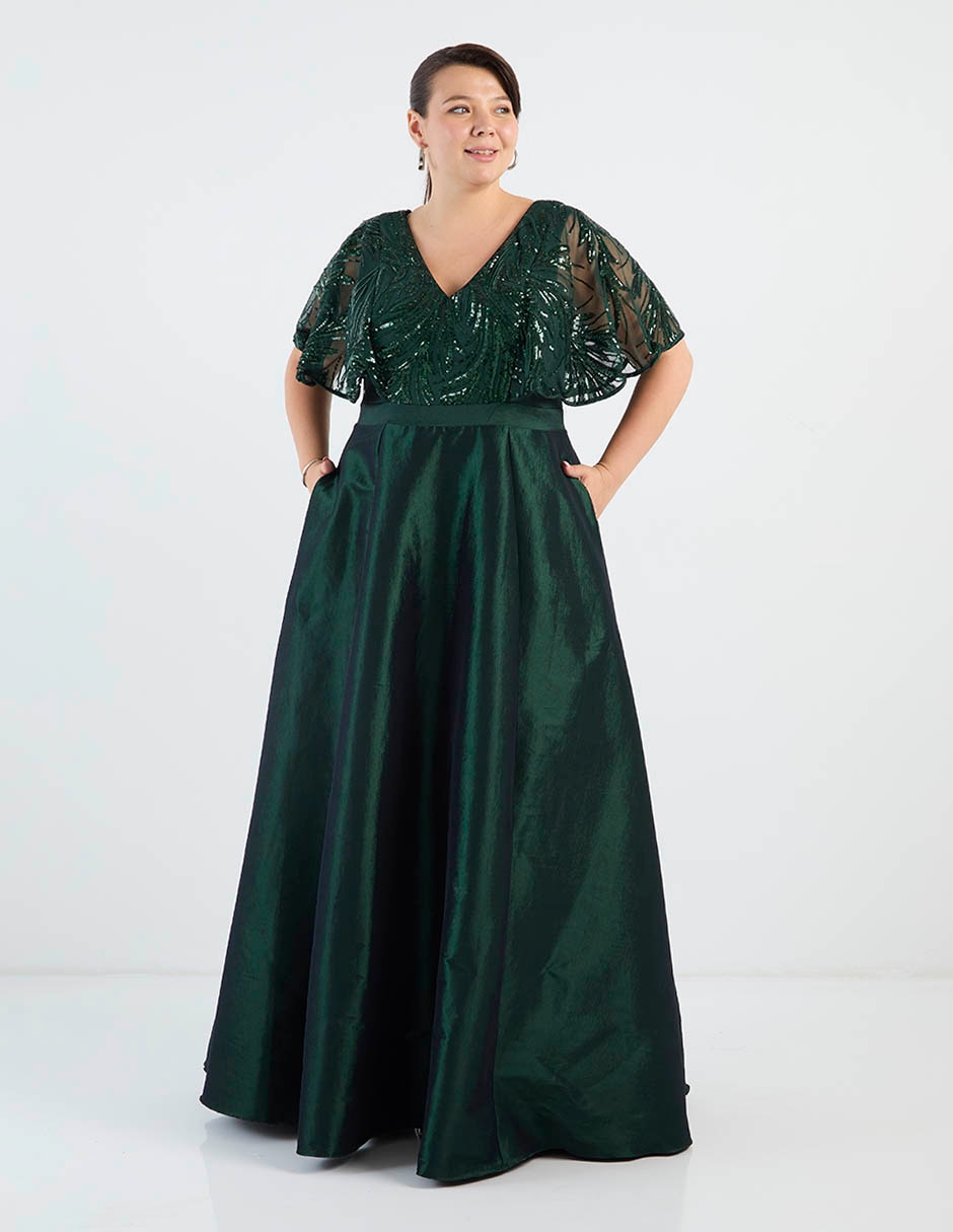 Vestido maxi de fiesta Ema Valdemossa escote V Vestido maxi de fiesta Ema Valdemossa escote V
