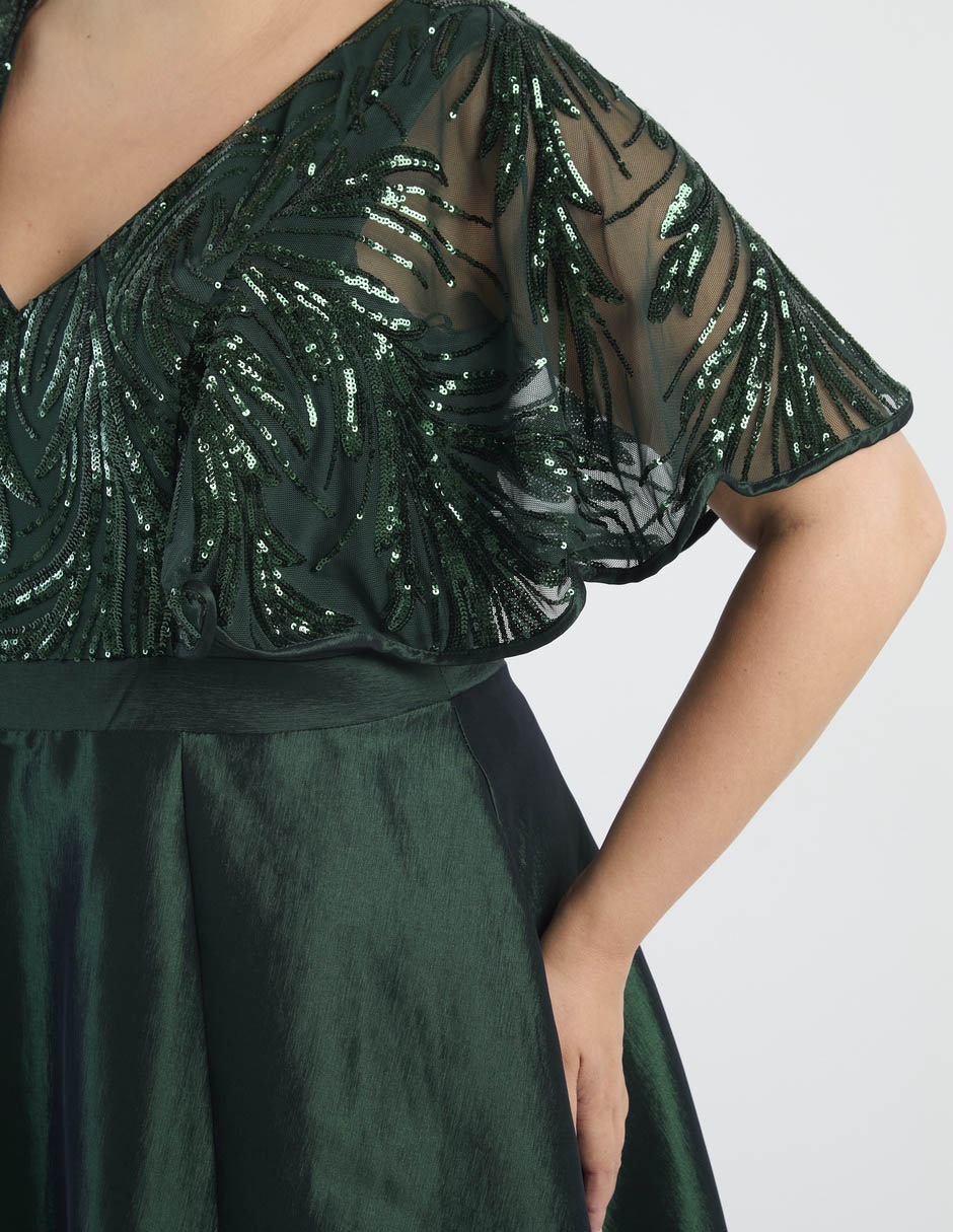 Vestido maxi de fiesta escote V
