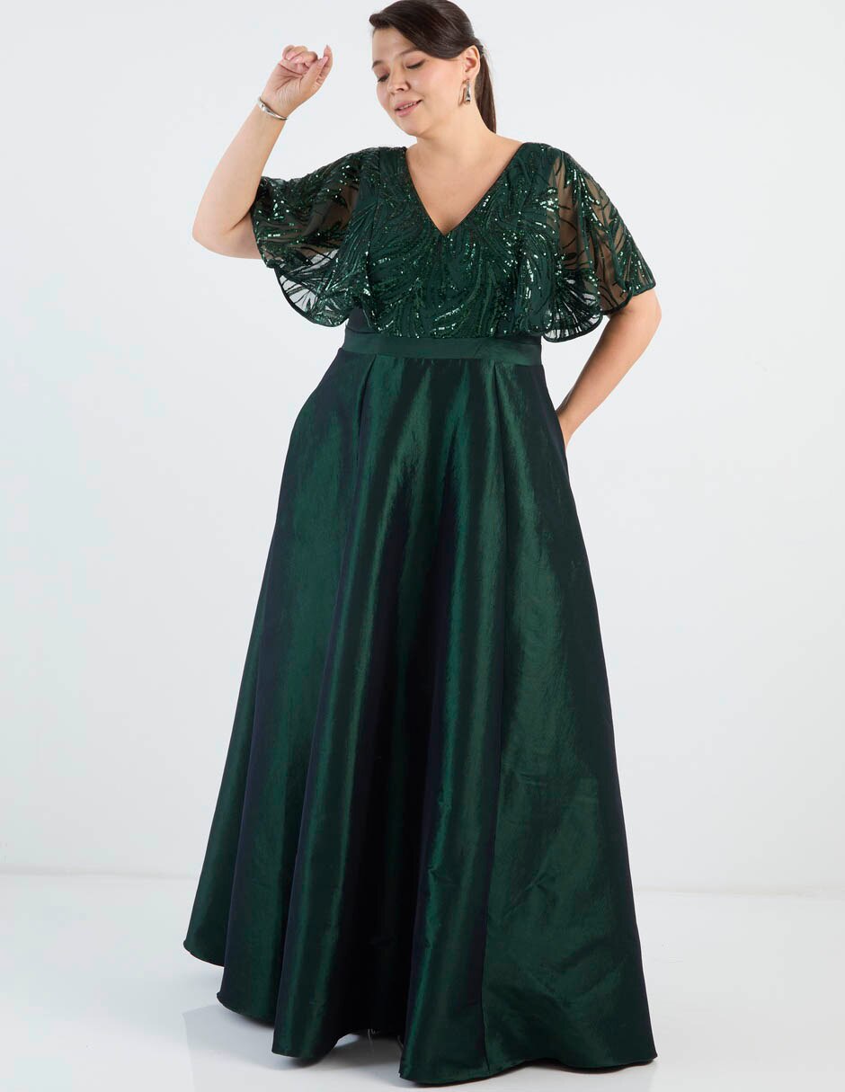 Vestido maxi de fiesta Ema Valdemossa escote V
