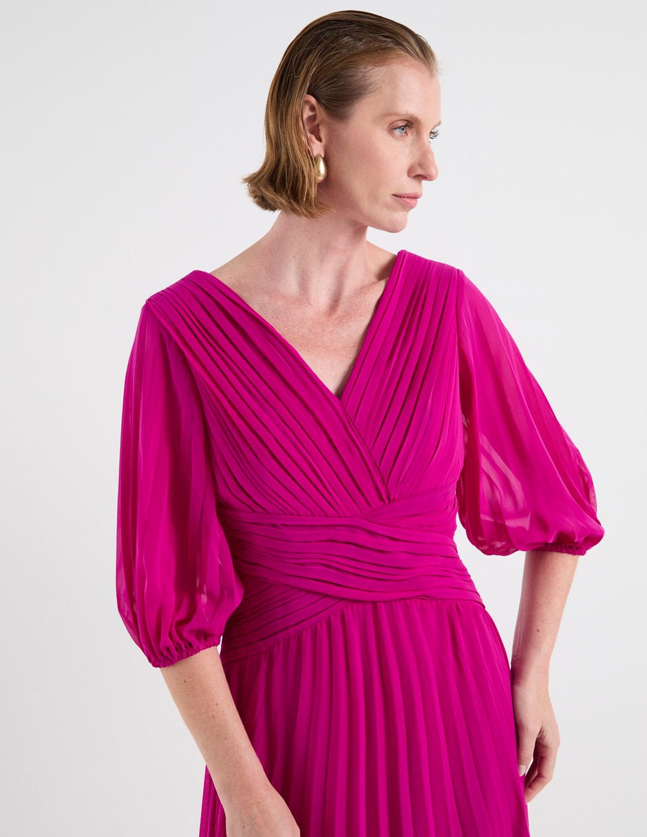 Vestido largo de fiesta Karen Olivier escote V