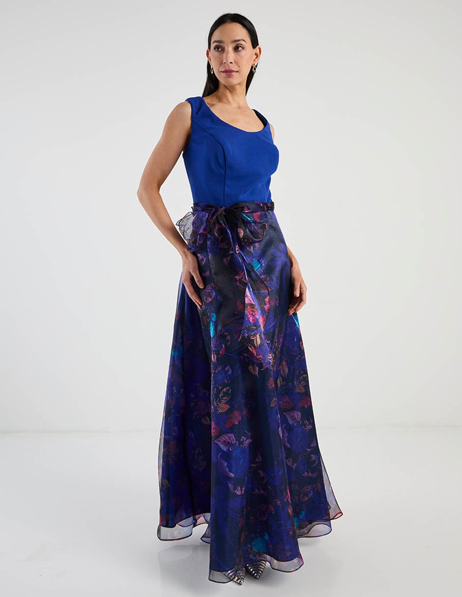 Vestido maxi de fiesta escote Medio
