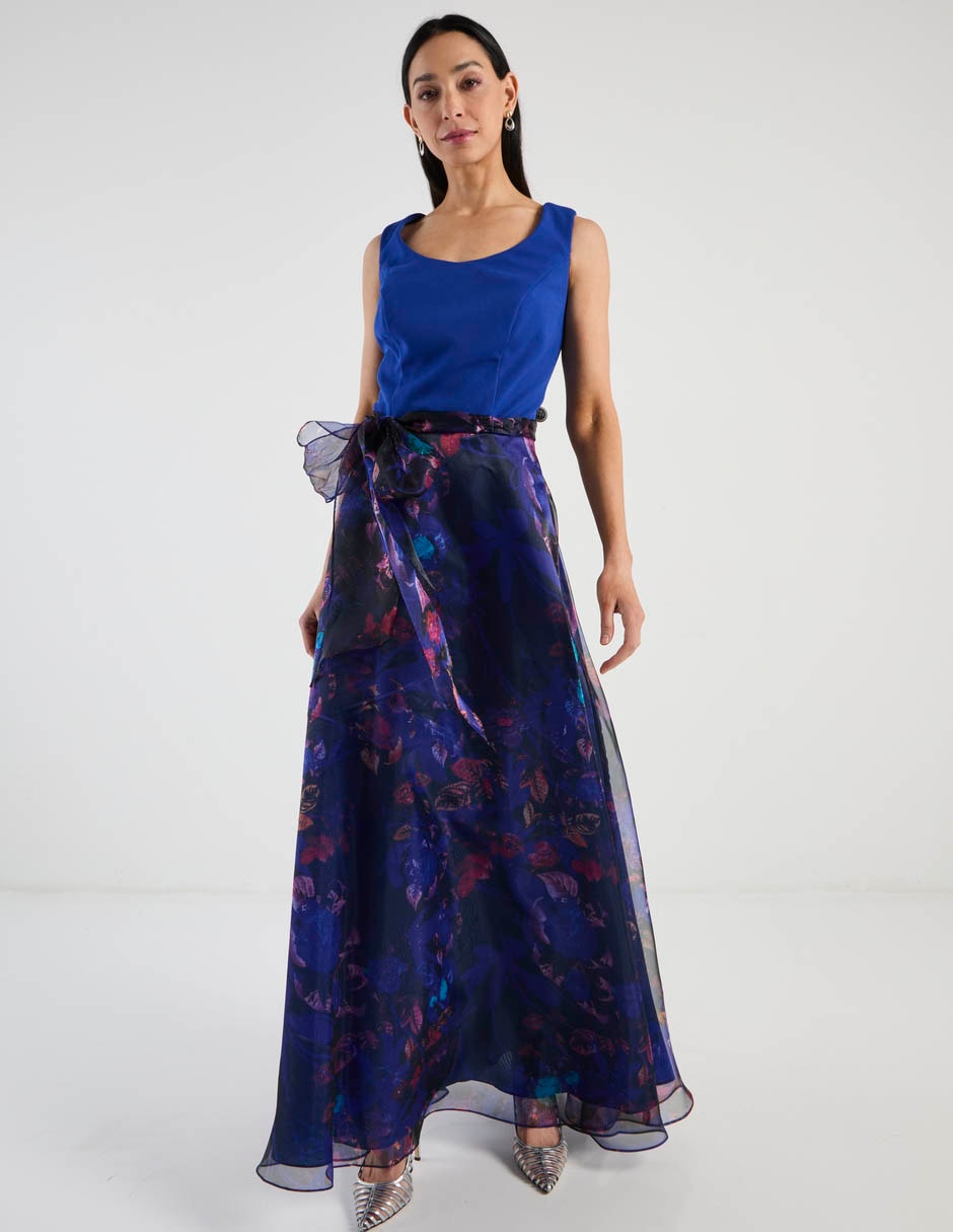 Vestido maxi de fiesta escote Medio