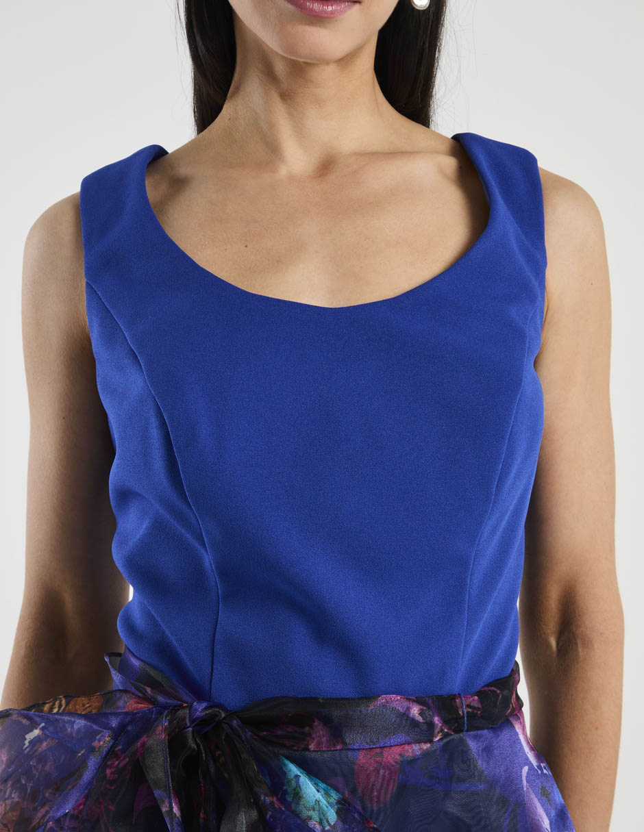 Vestido maxi de fiesta escote Medio