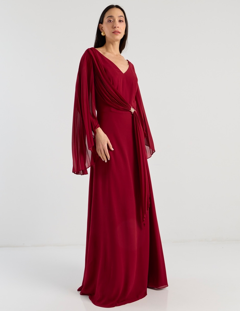 Vestido maxi de fiesta escote V 1