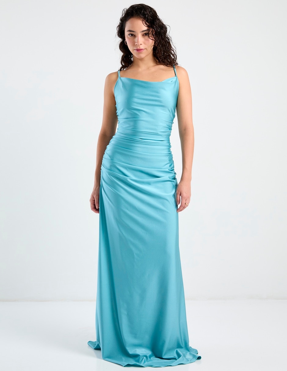 Vestido largo fiesta escote espalda cruzada Vestido largo fiesta escote espalda cruzada