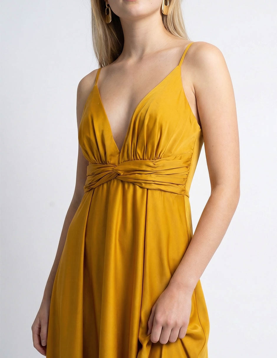 Vestido largo de fiesta escote profundo 4