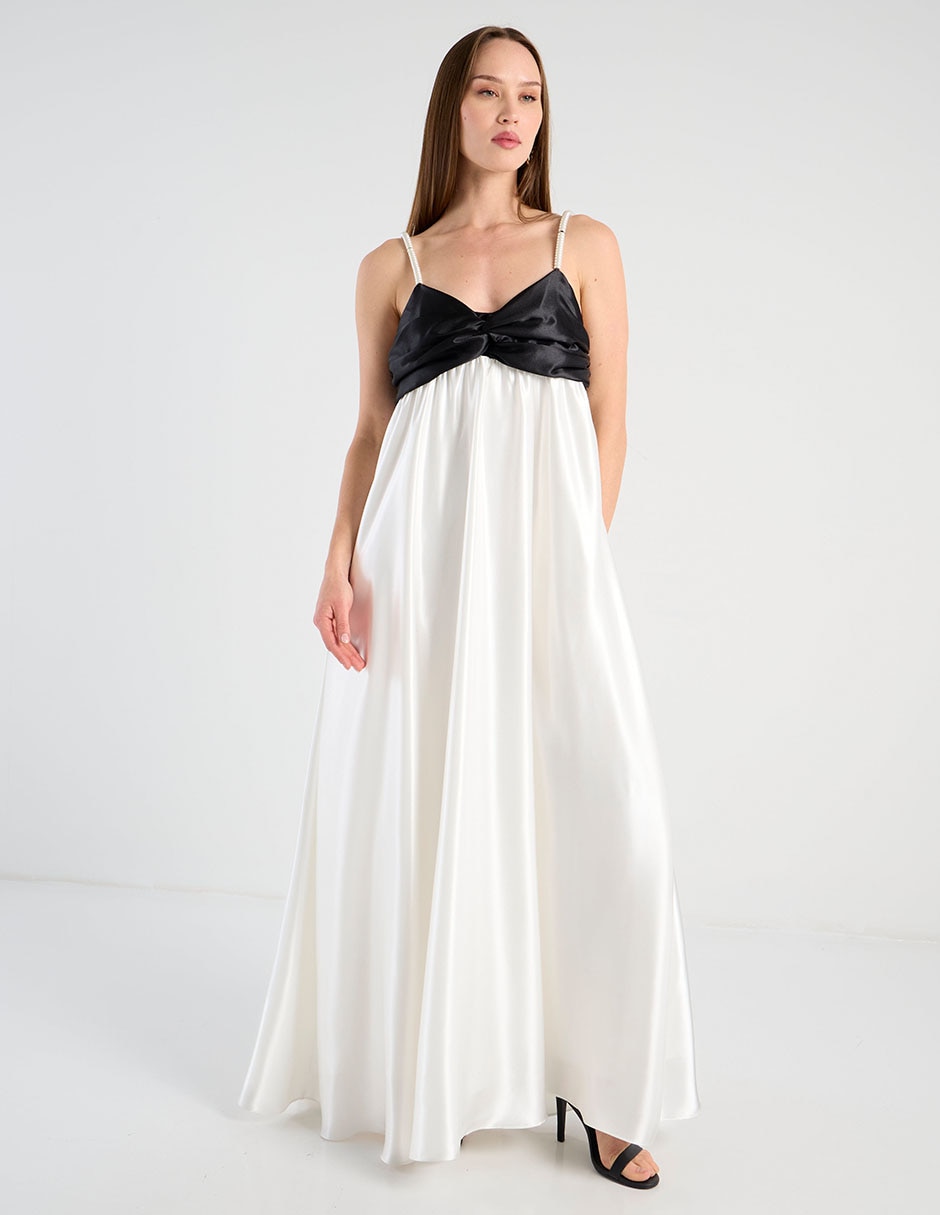 Vestido maxi de fiesta escote Corazón Vestido maxi de fiesta escote Corazón