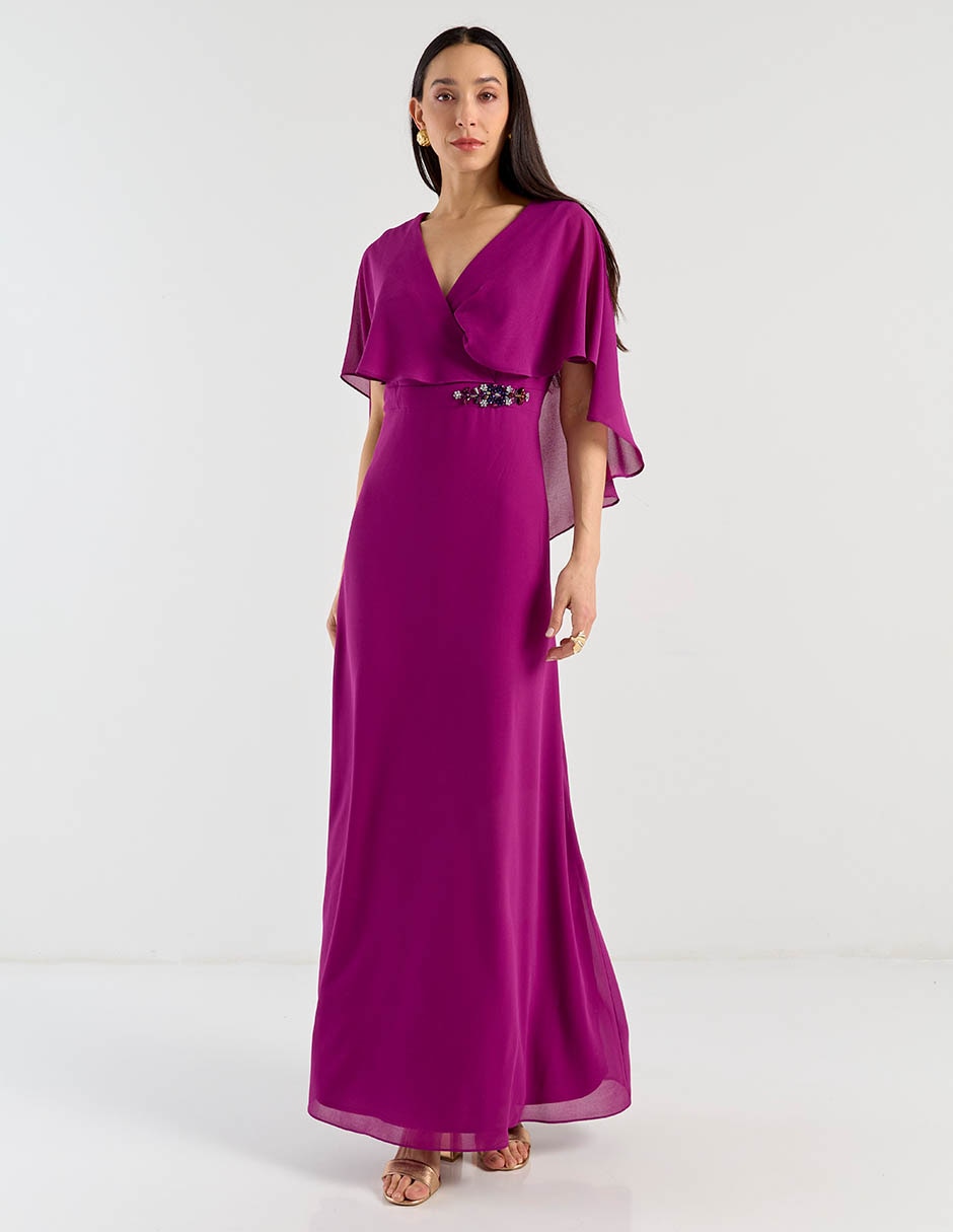 Vestido largo de fiesta Damaia Atelier escote V