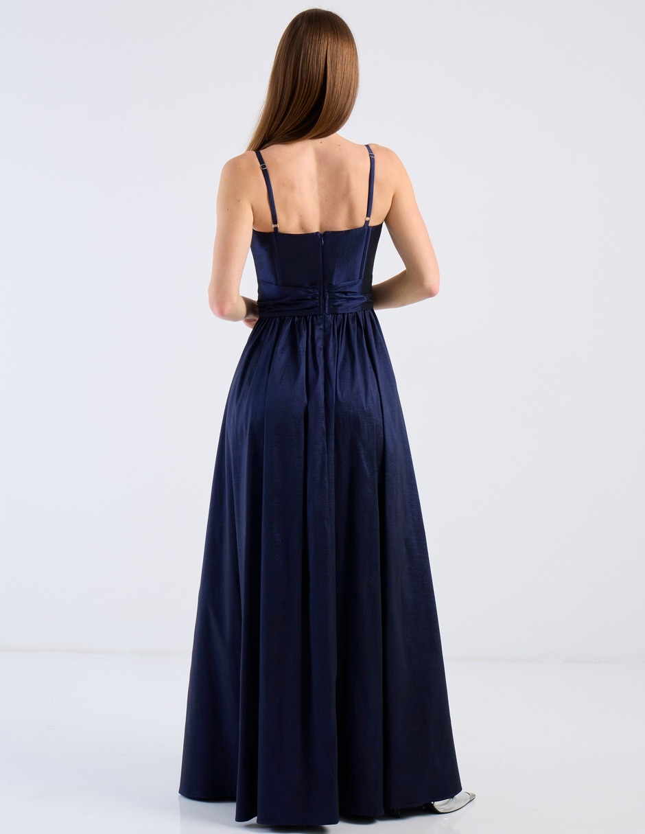 Vestido maxi de fiesta escote medio 6