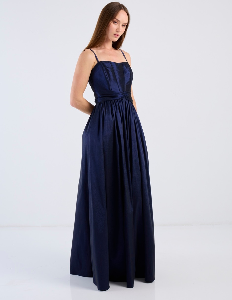 Vestido maxi de fiesta escote Medio