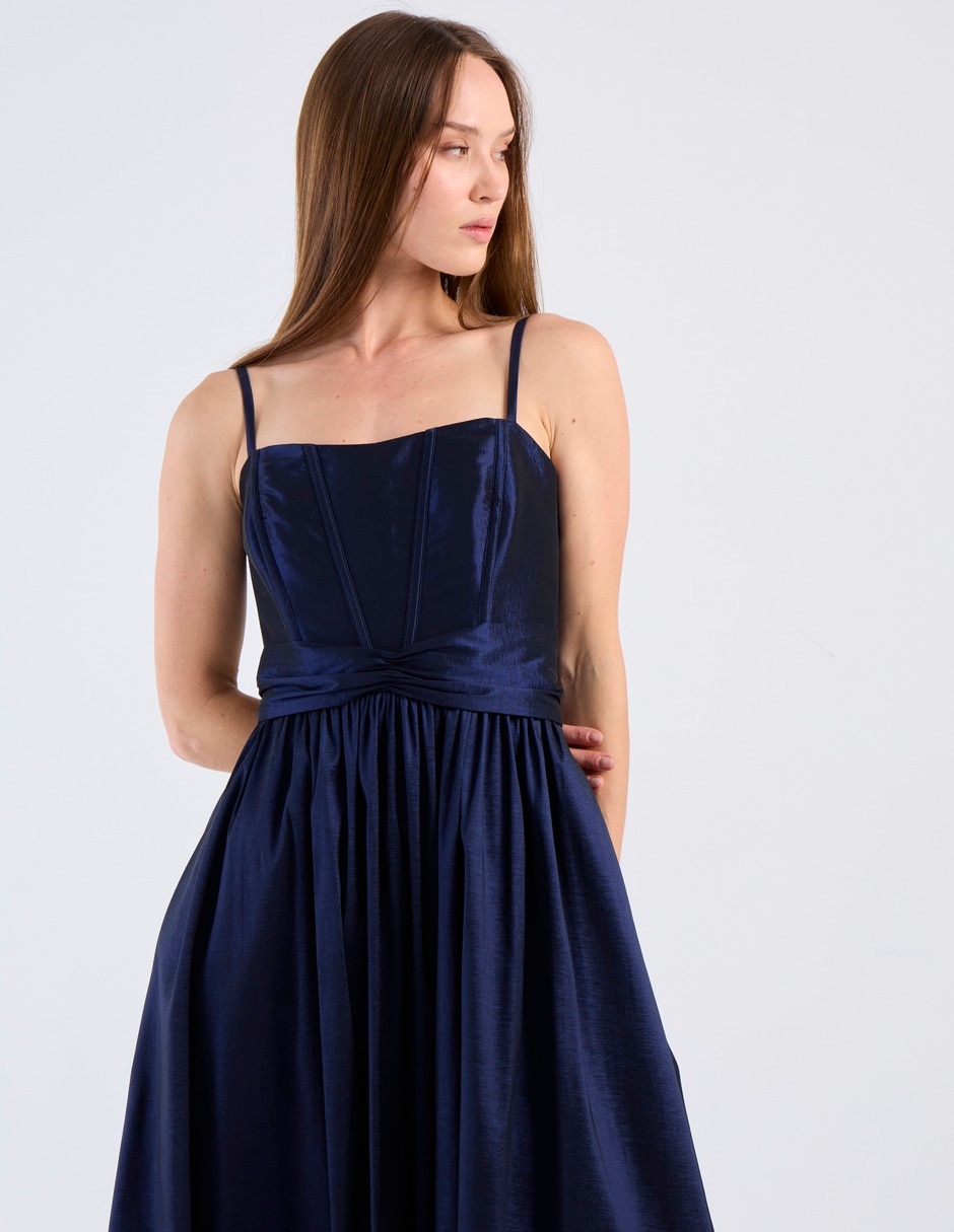 Vestido maxi de fiesta escote Medio