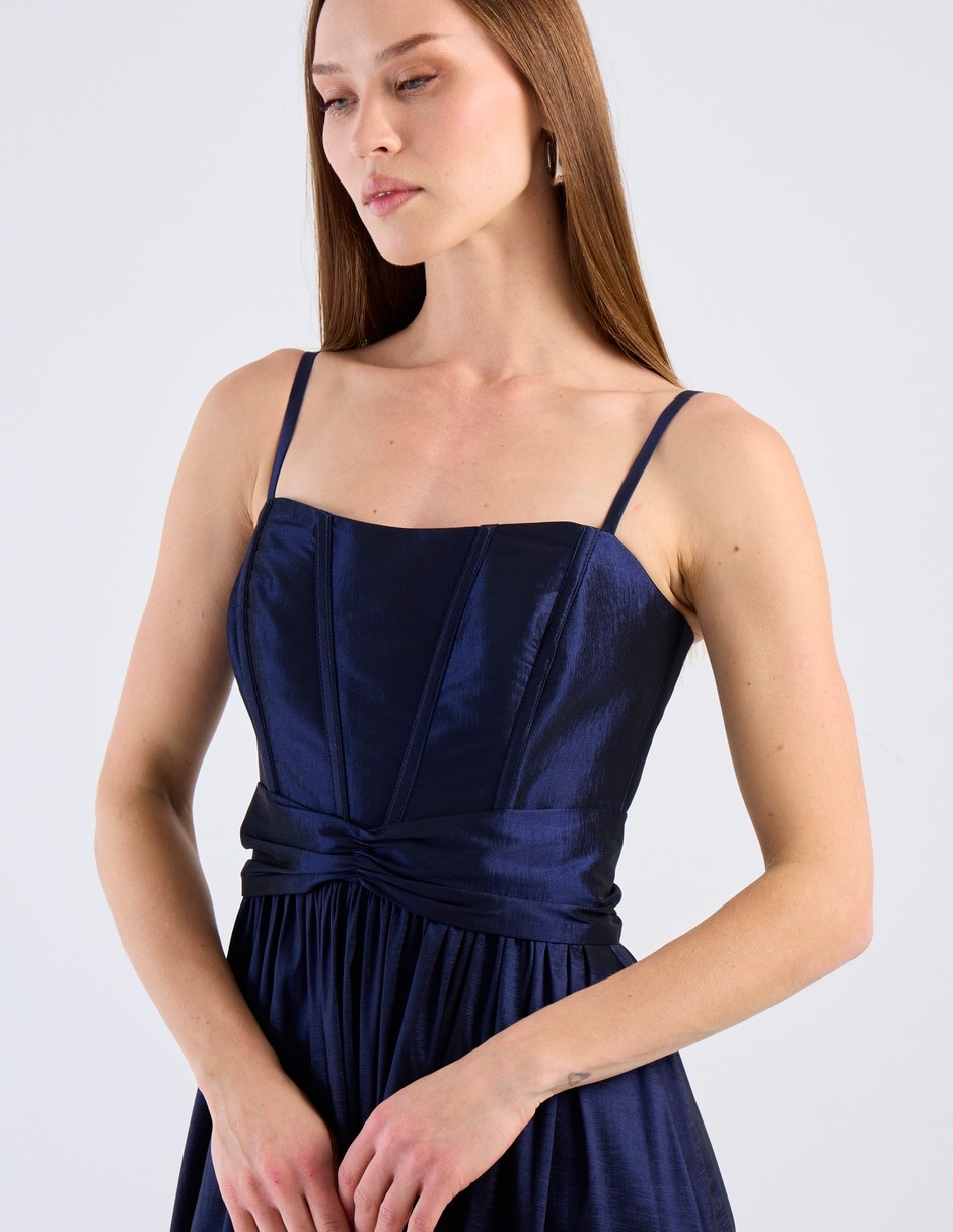 Vestido maxi de fiesta escote Medio