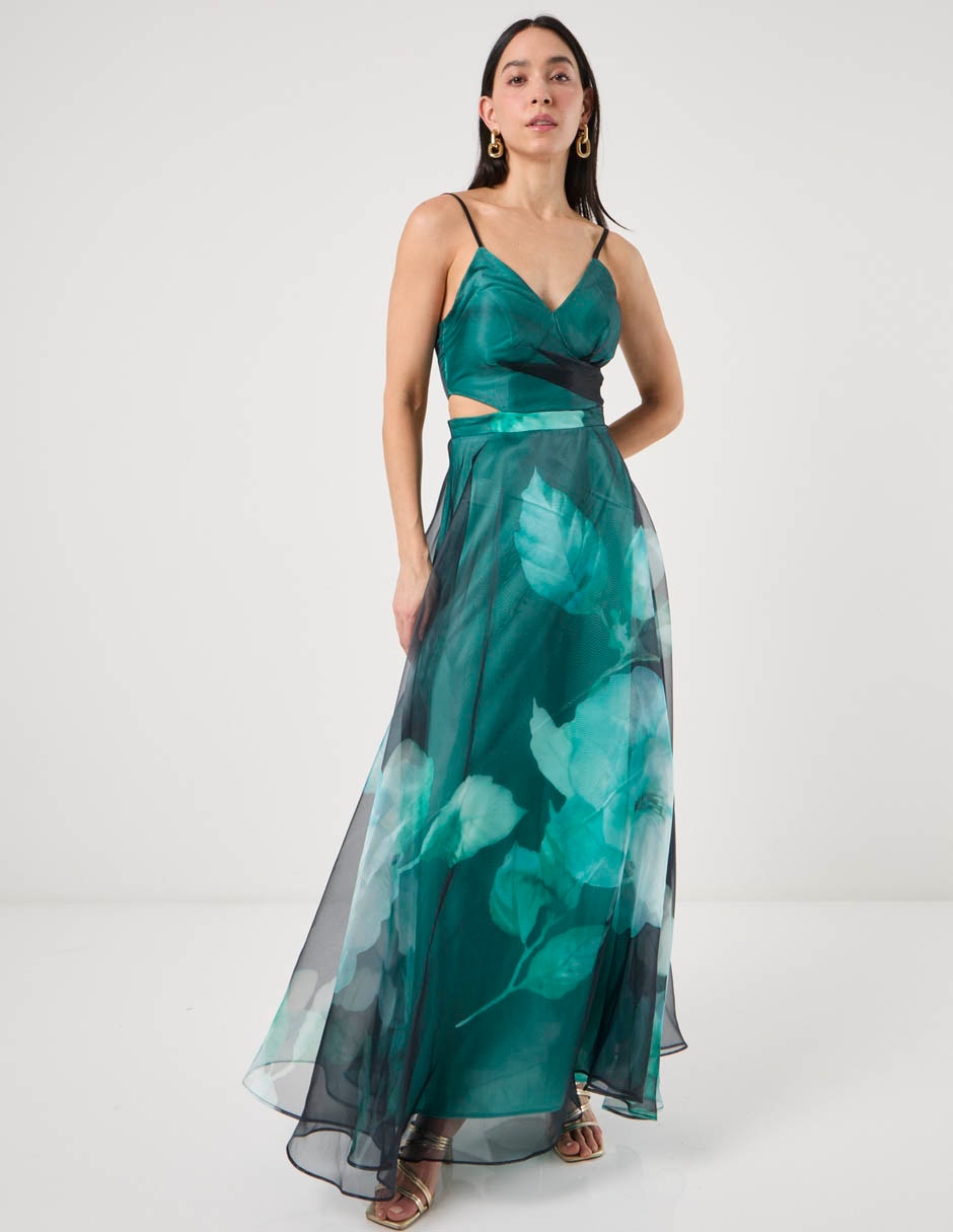 Vestido largo de fiesta escote regular Vestido largo de fiesta escote regular