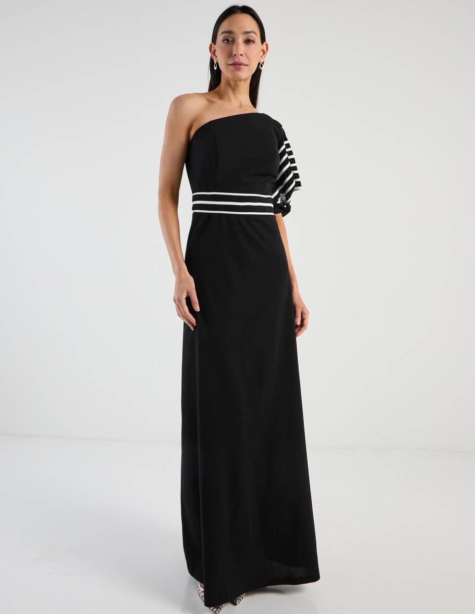 Vestido maxi de fiesta escote Medio