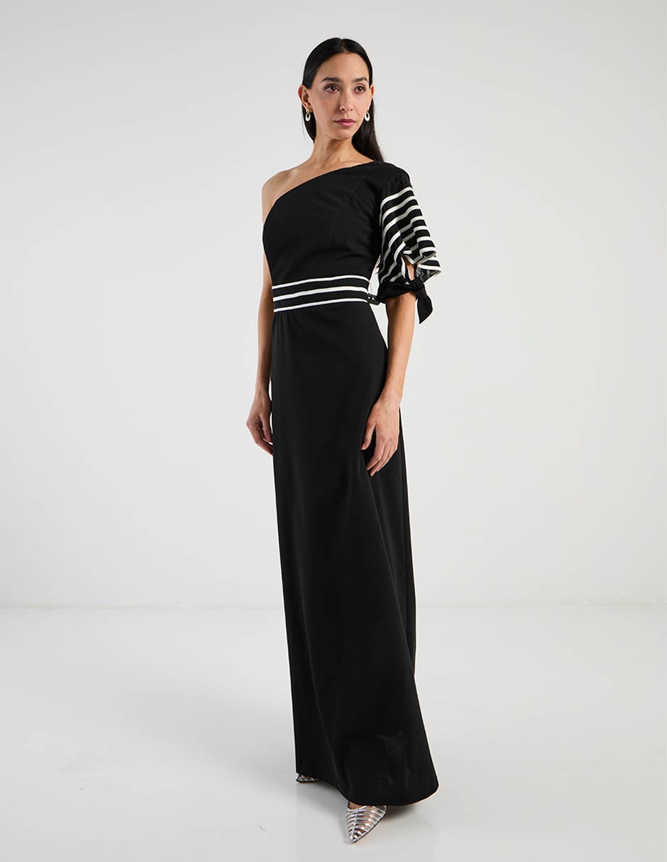Vestido maxi de fiesta escote Medio
