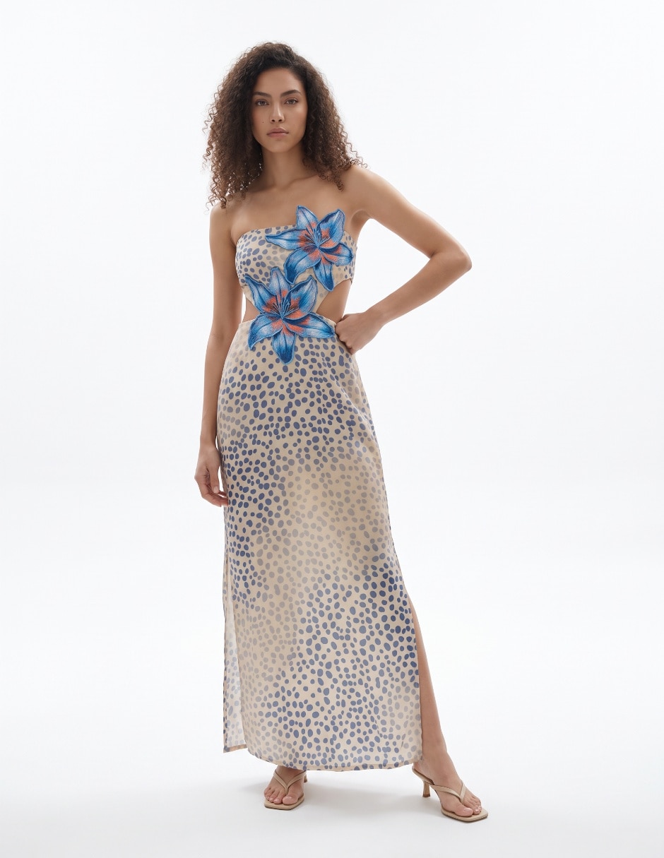Vestido maxi de fiesta escote medio Vestido maxi de fiesta escote medio