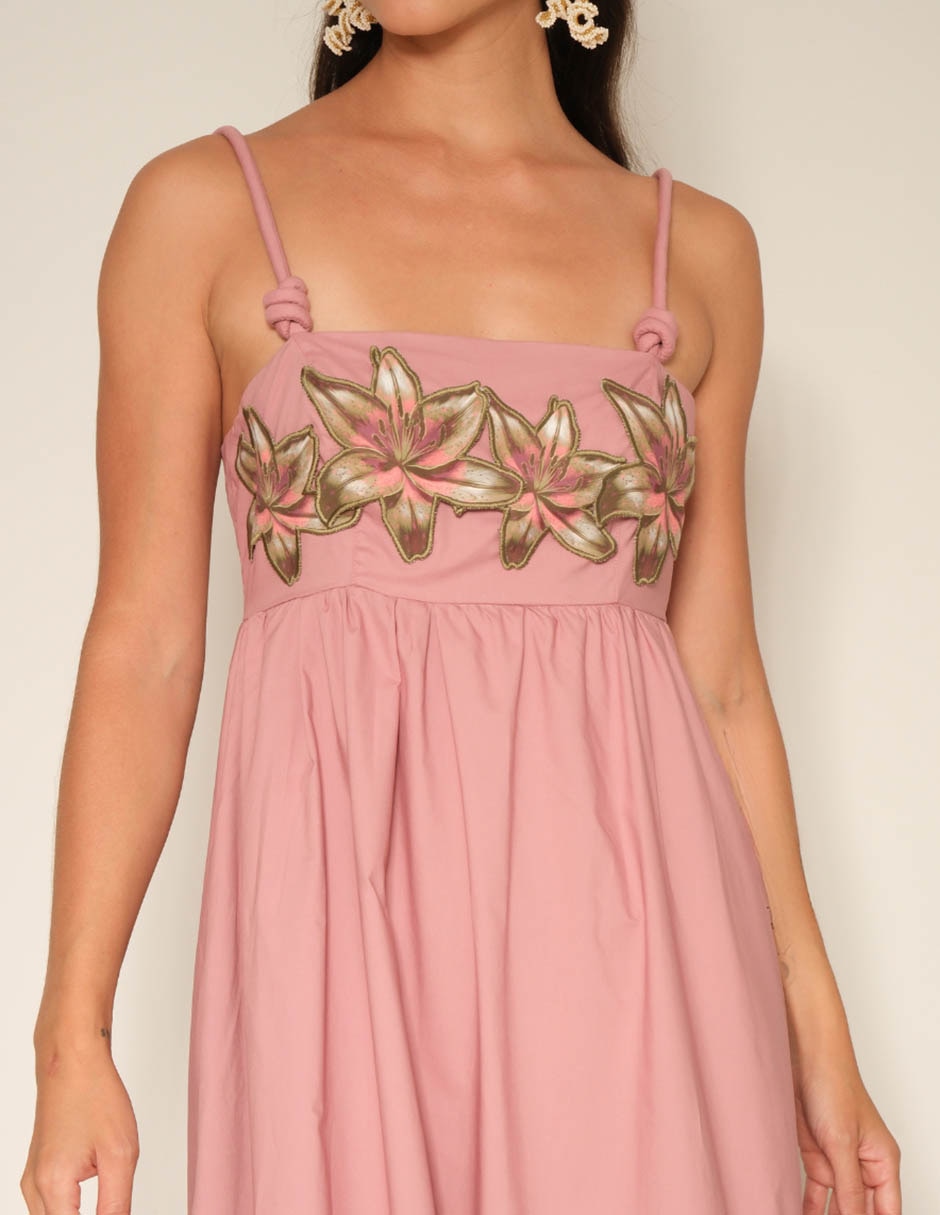 Vestido largo de fiesta escote cuadrado 5