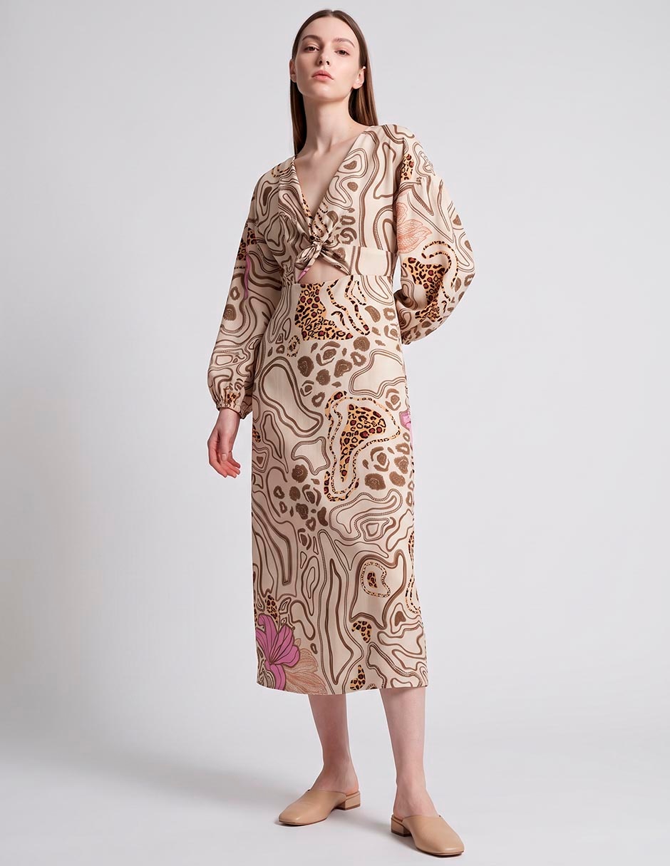 Vestido midi Simona casual para mujer