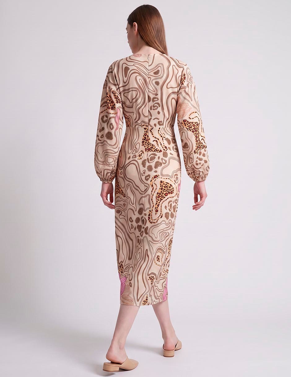 Vestido midi Simona casual para mujer