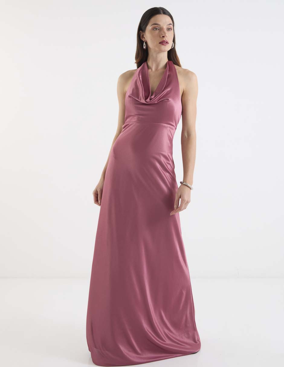 Vestido maxi de fiesta espalda cruzada 7