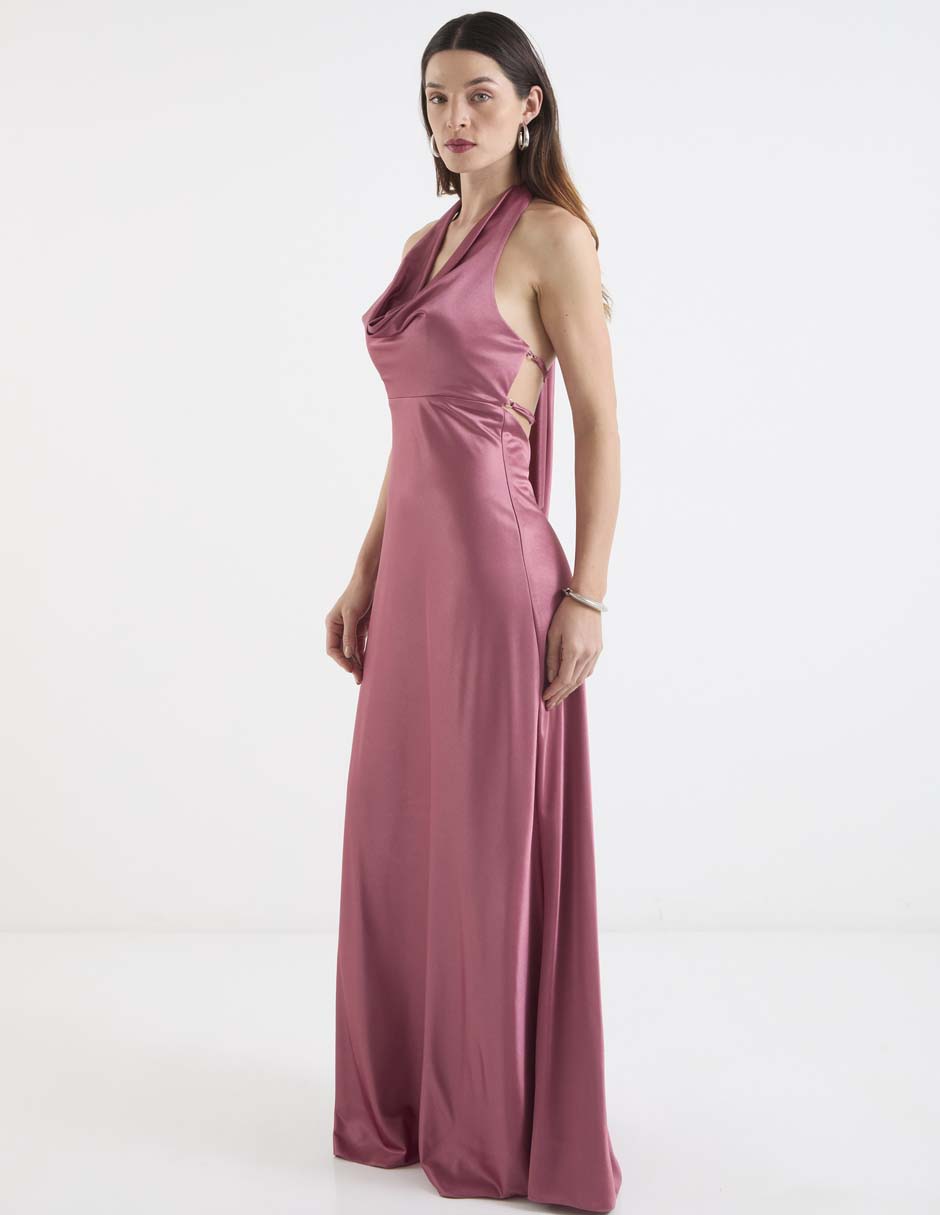 Vestido maxi de fiesta espalda cruzada 8