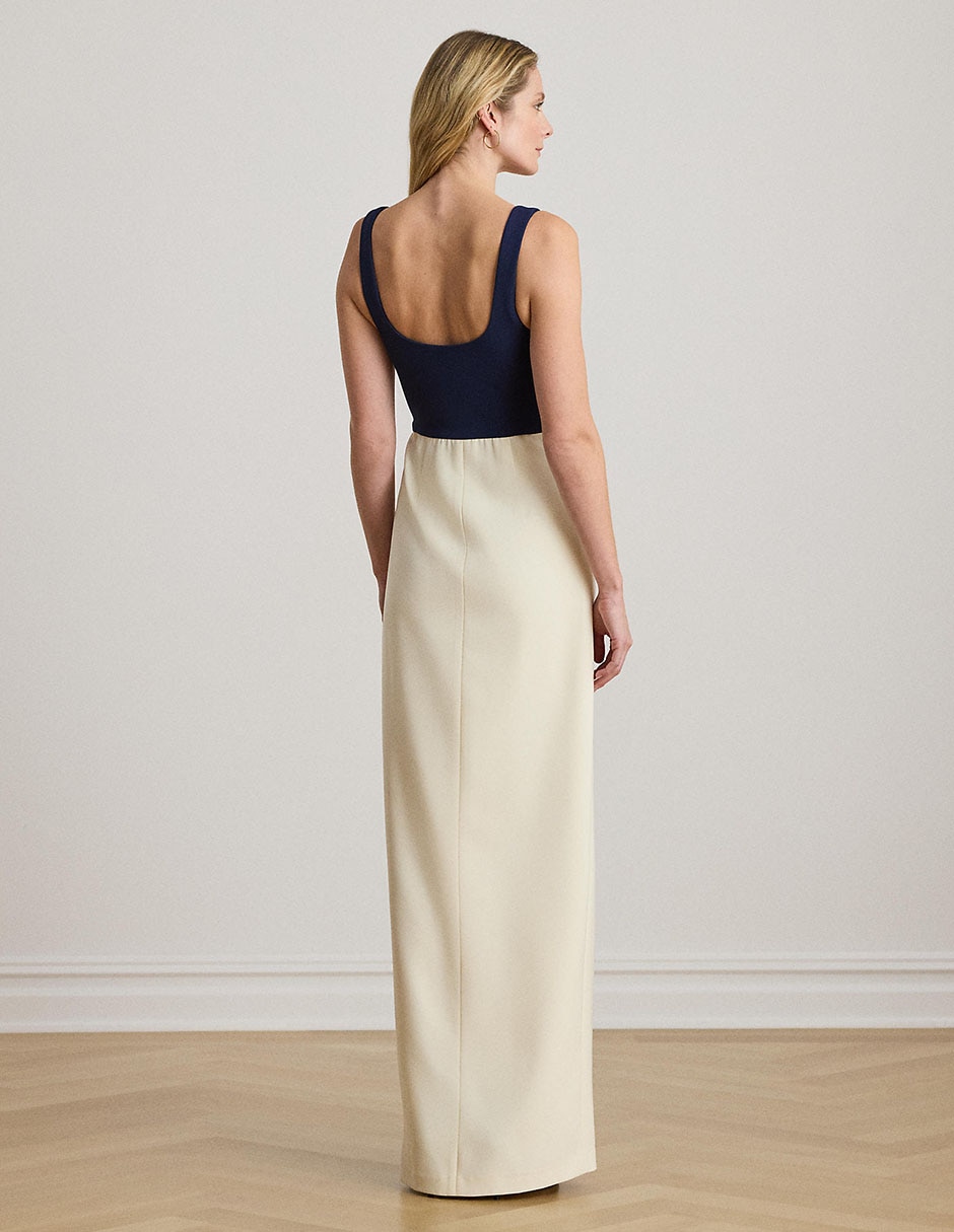 Vestido maxi de fiesta escote cuadrado