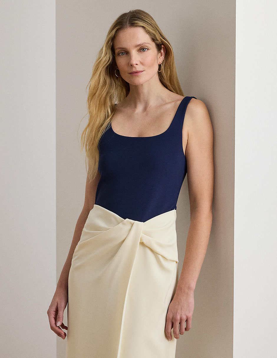 Vestido maxi de fiesta escote cuadrado