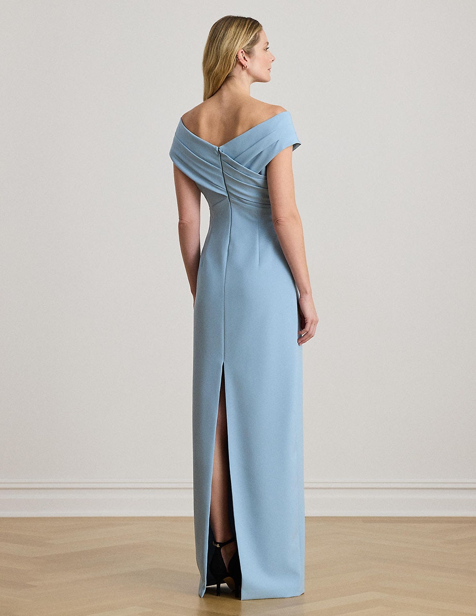 Vestido maxi de fiesta escote bardot
