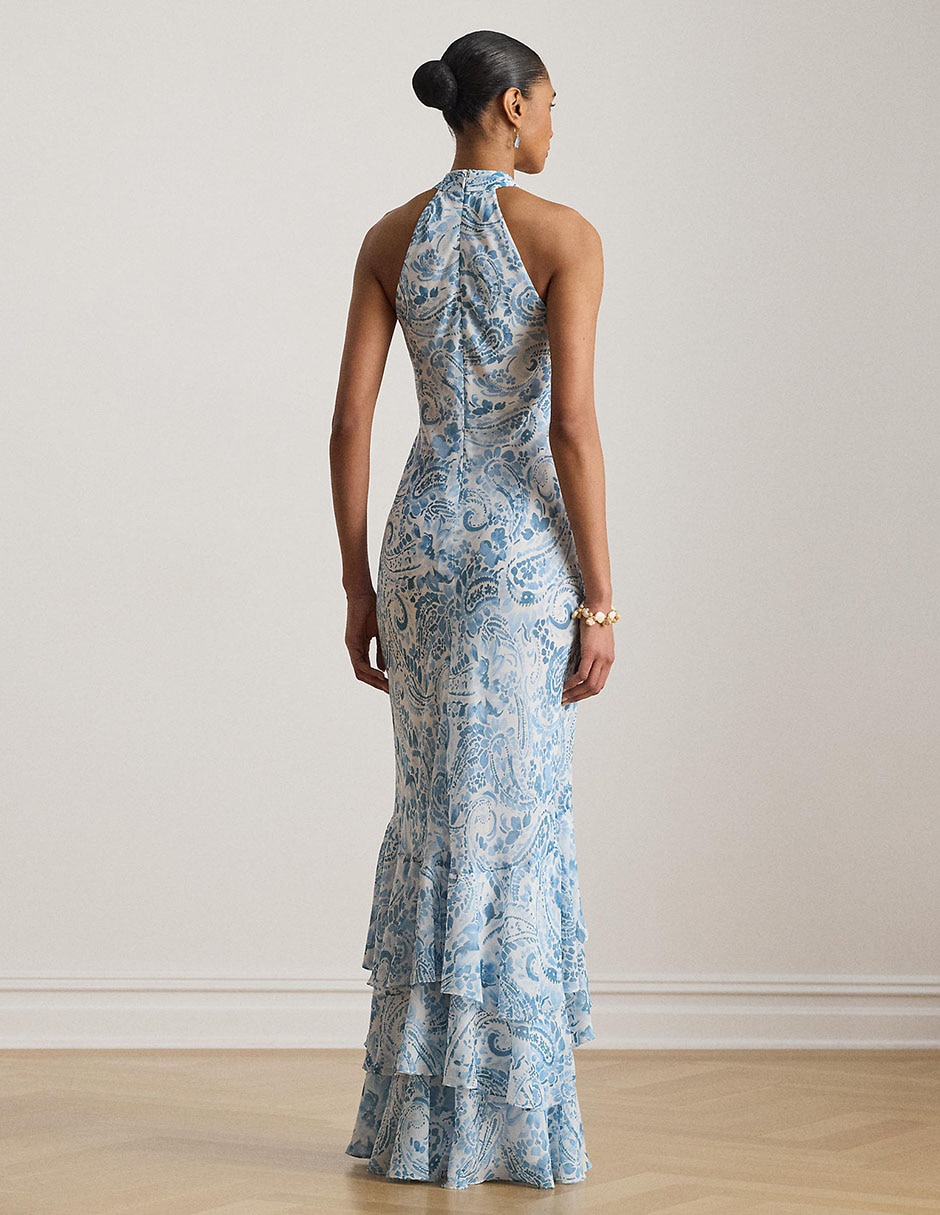 Vestido maxi de fiesta escote Regular 4