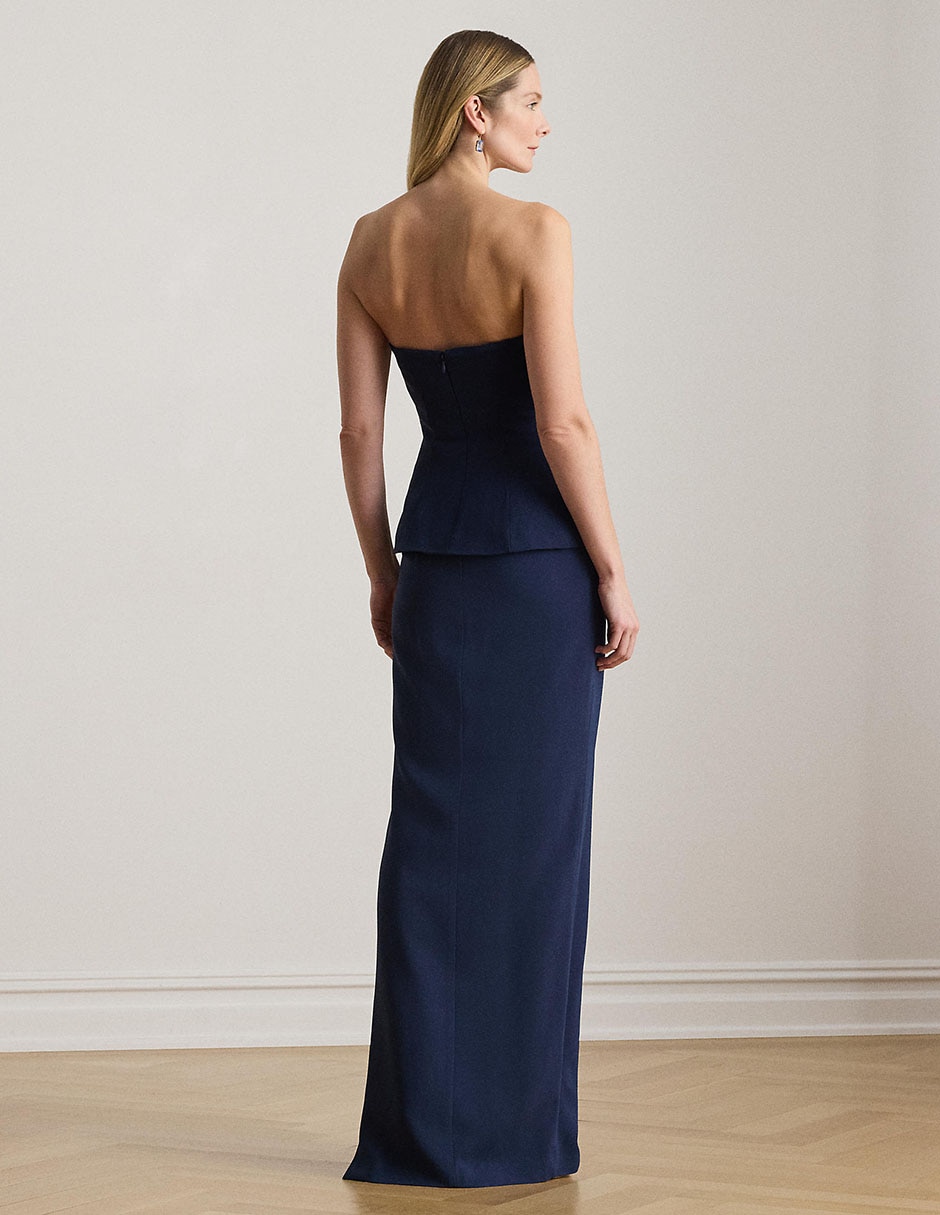 Vestido maxi de fiesta escote medio