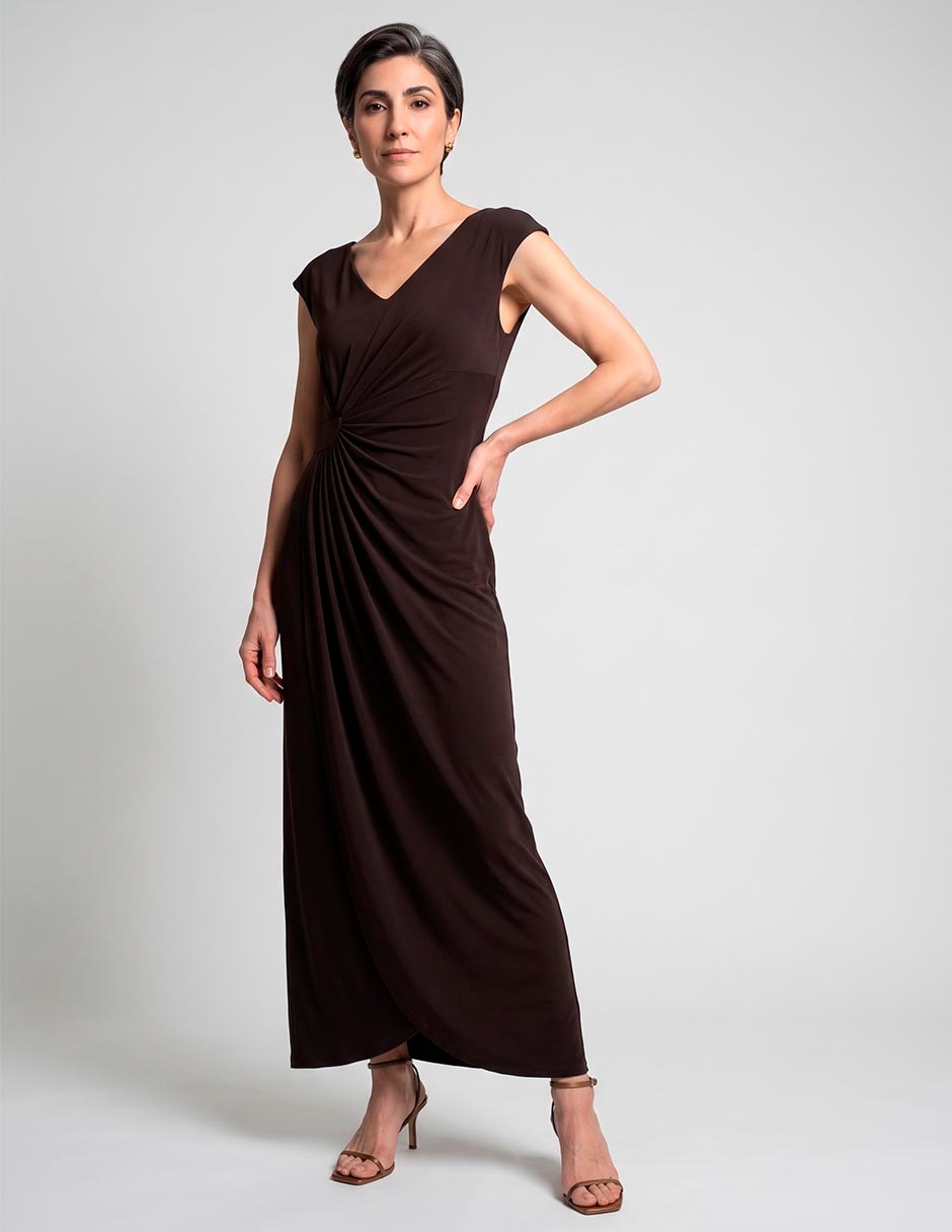 Vestido largo de fiesta Apparel escote V
