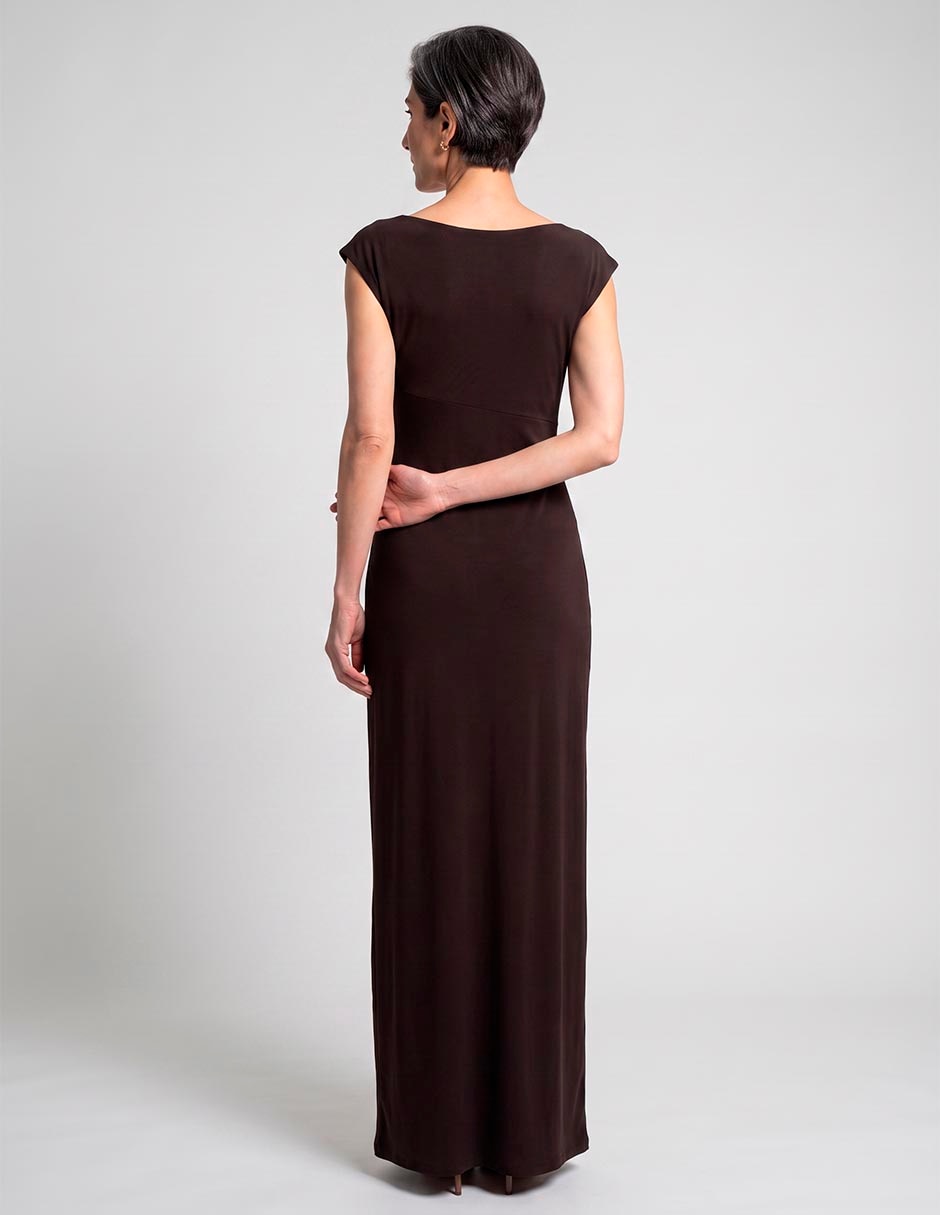 Vestido largo de fiesta Connected Apparel escote V