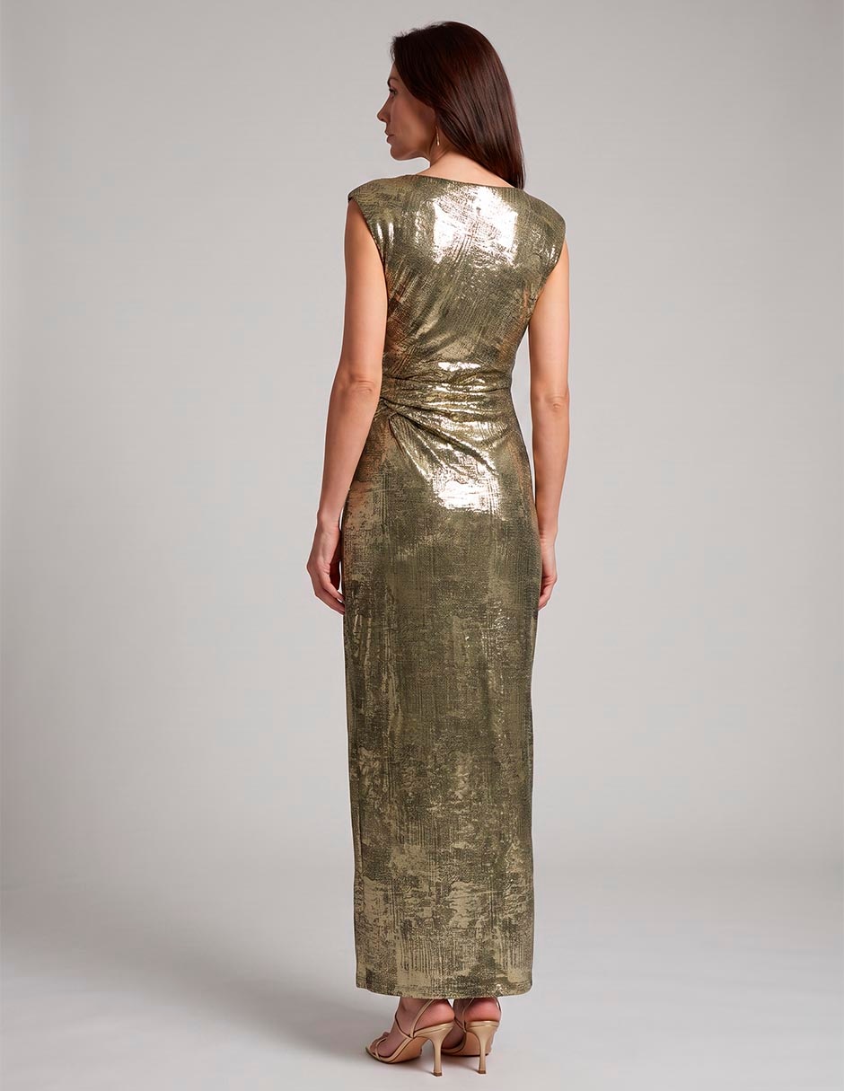 Vestido maxi de fiesta escote v