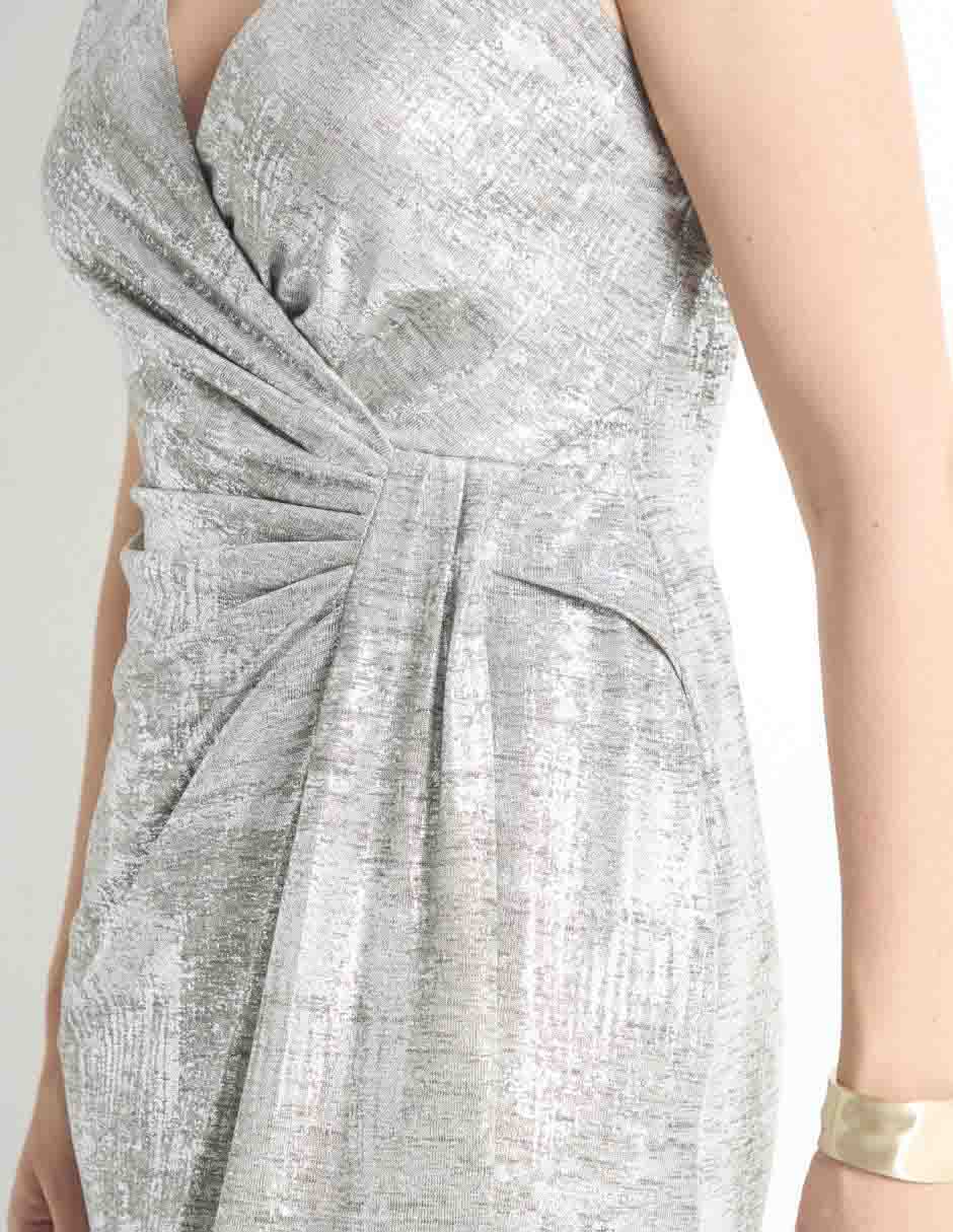 Vestido largo de fiesta escote V 4